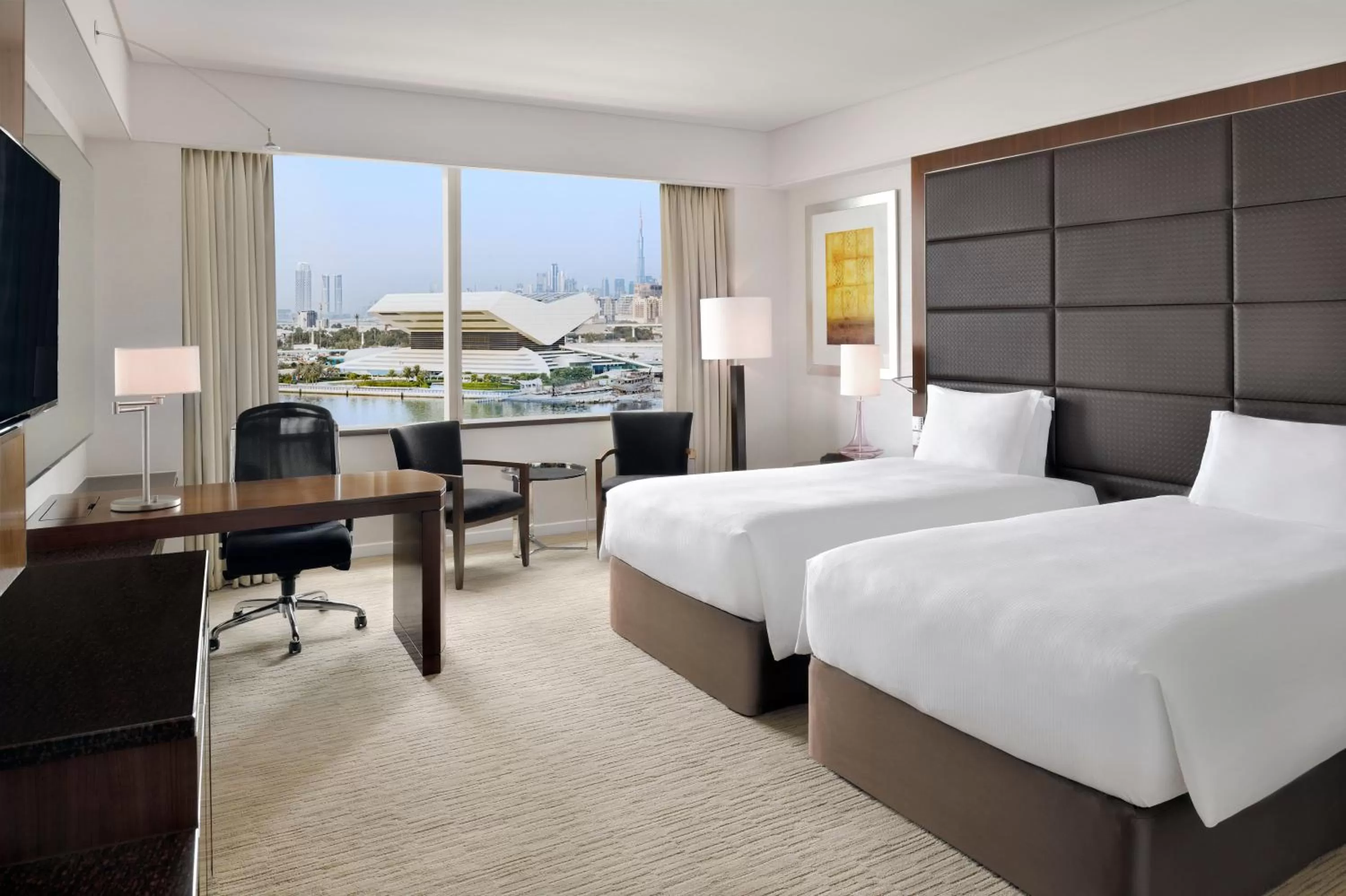 Photo of the whole room, Bed in Crowne Plaza Dubai Festival City