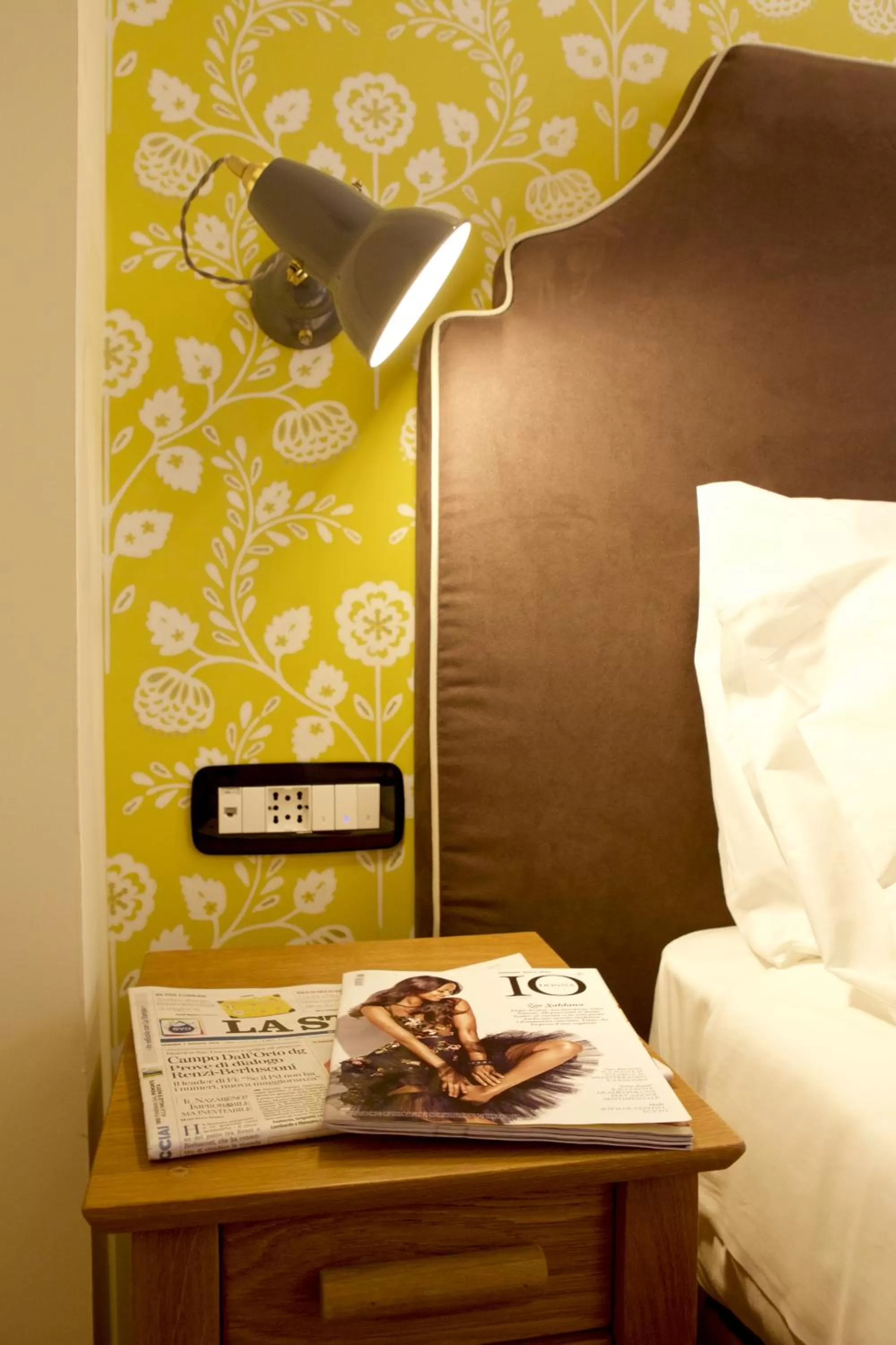 Decorative detail, Bed in Duca D'Aosta Hotel