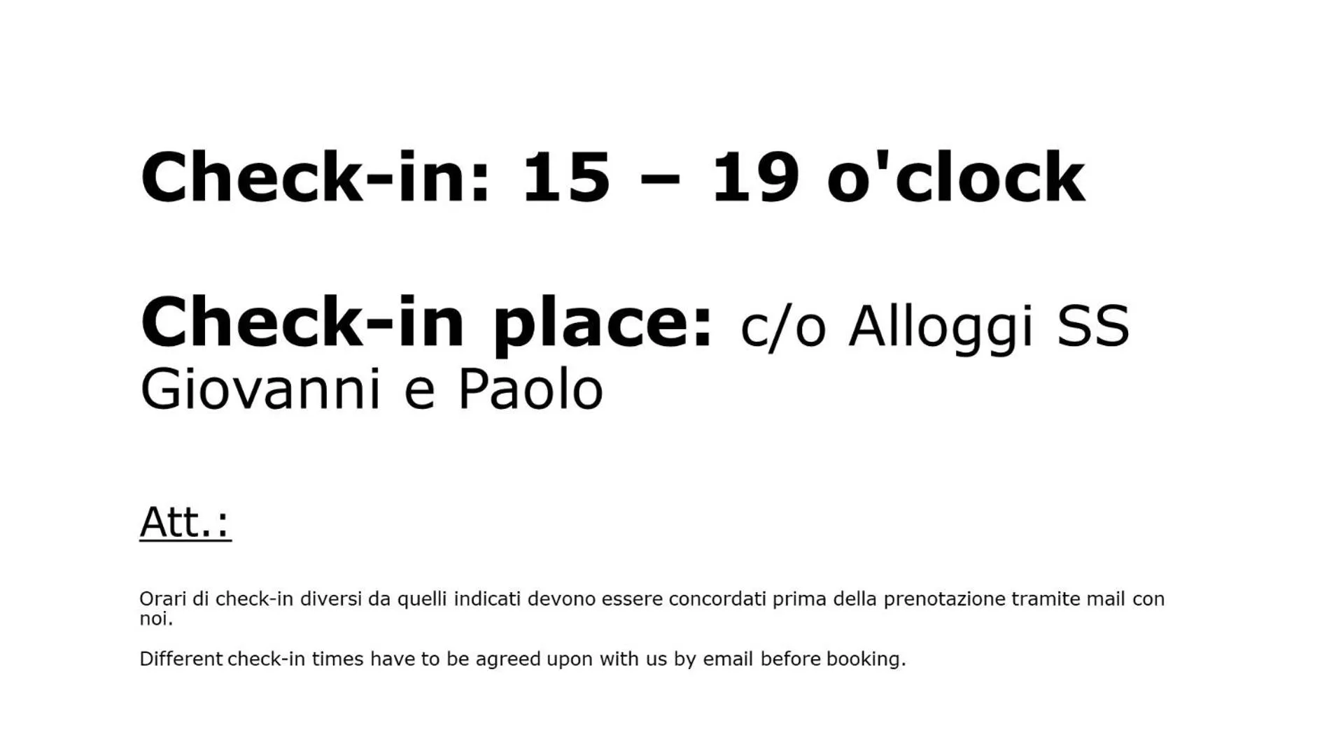 Text overlay in Sweet Venice - rooms & apartments