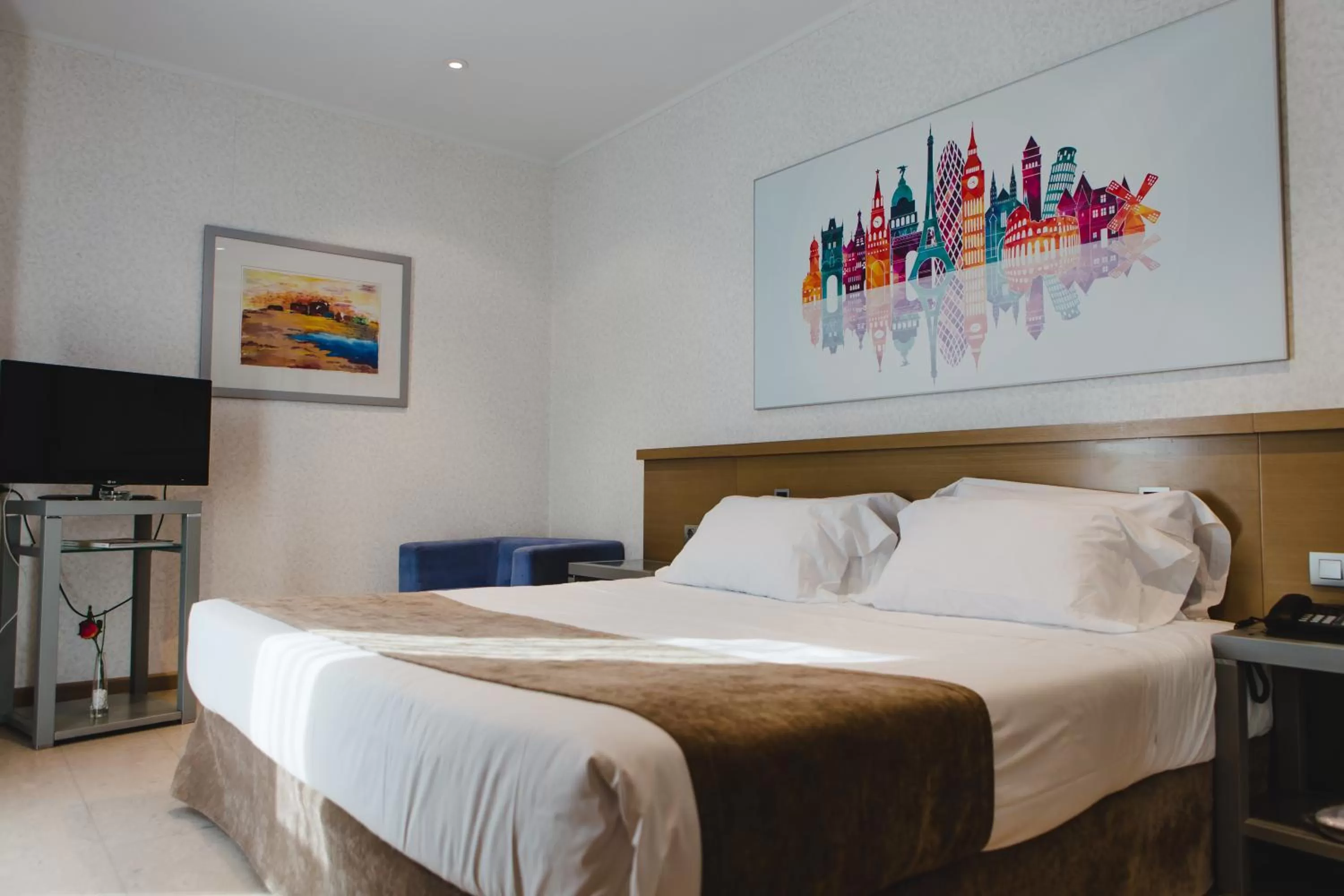 Bed in Hotel Mas Camarena