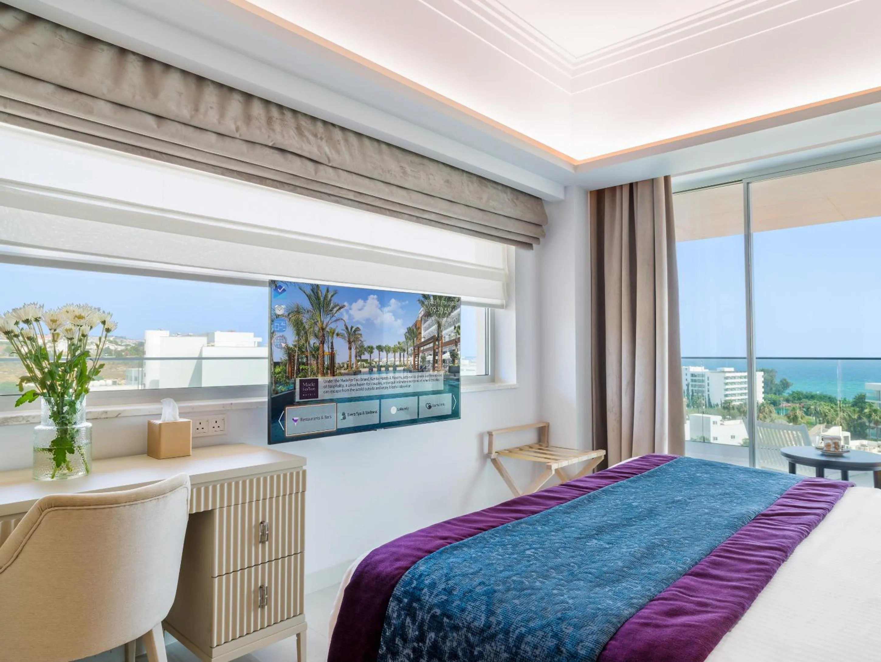 View (from property/room), Bed in Amanti, MadeForTwo Hotels - Ayia Napa