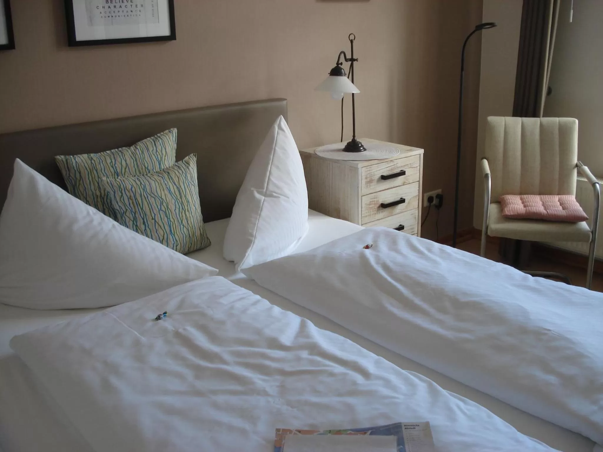 Bed in Pension Zur Fährbrücke