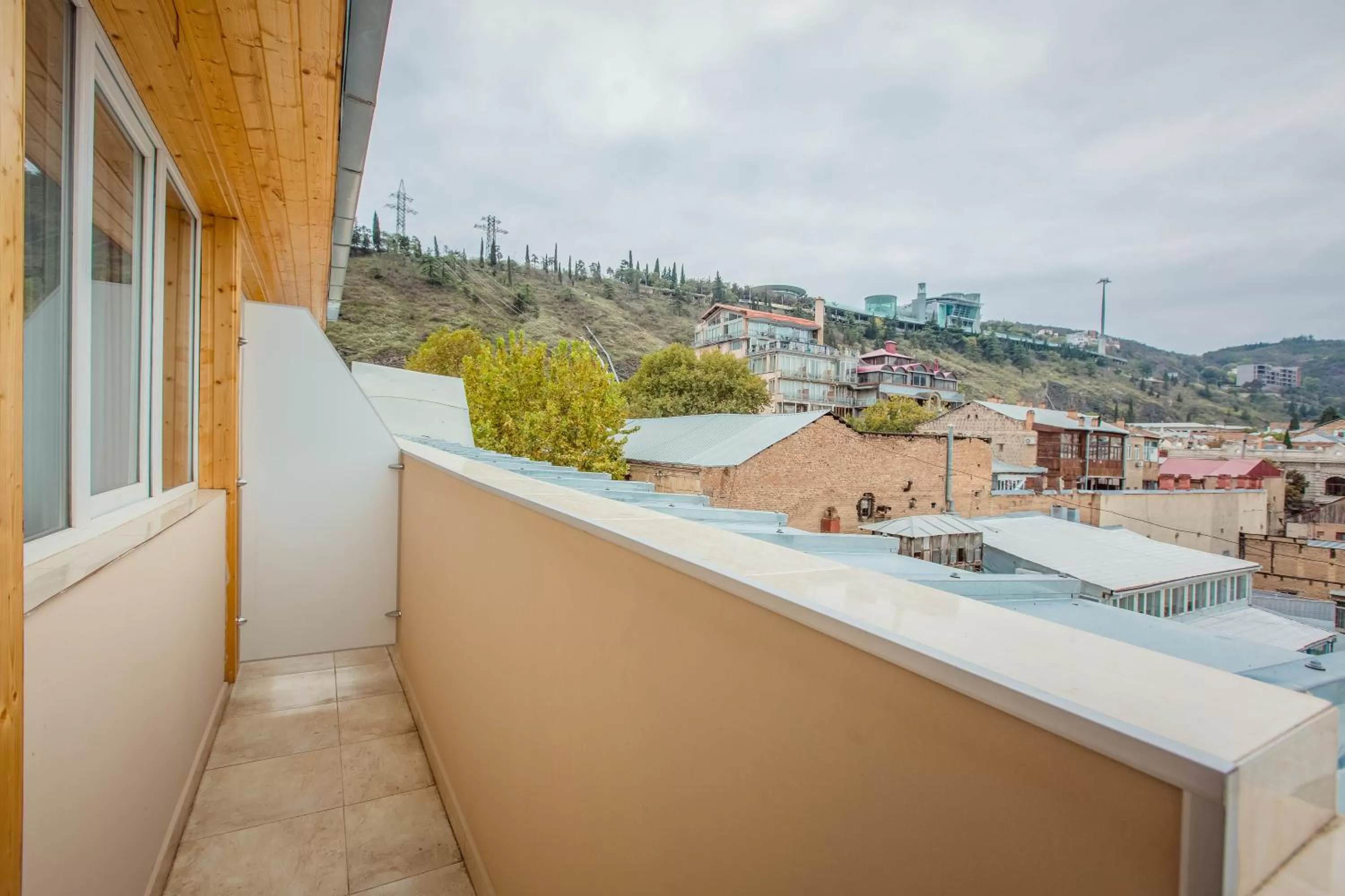 View (from property/room), Balcony/Terrace in Galaktioni 22