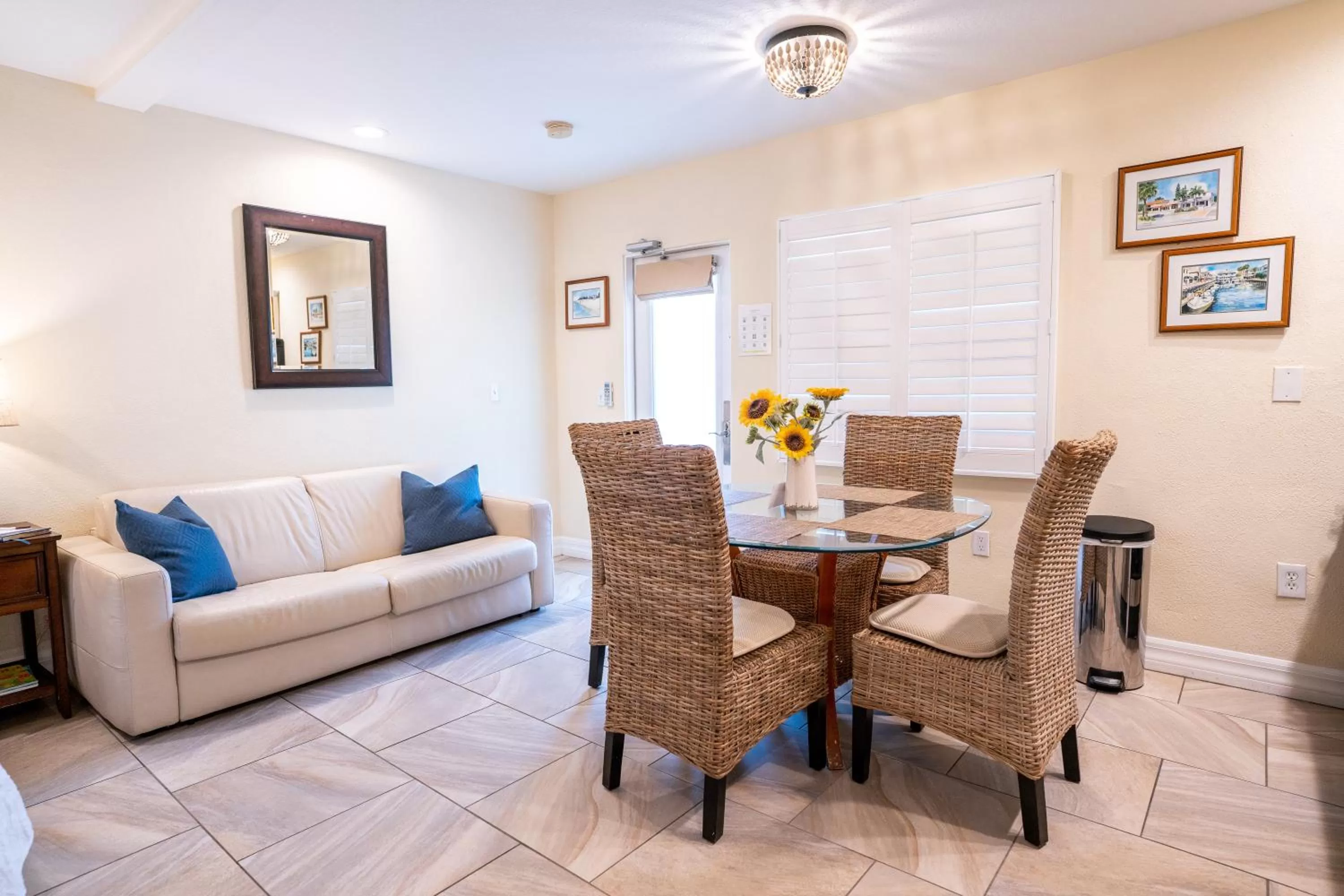 Living room in The Capri at Siesta