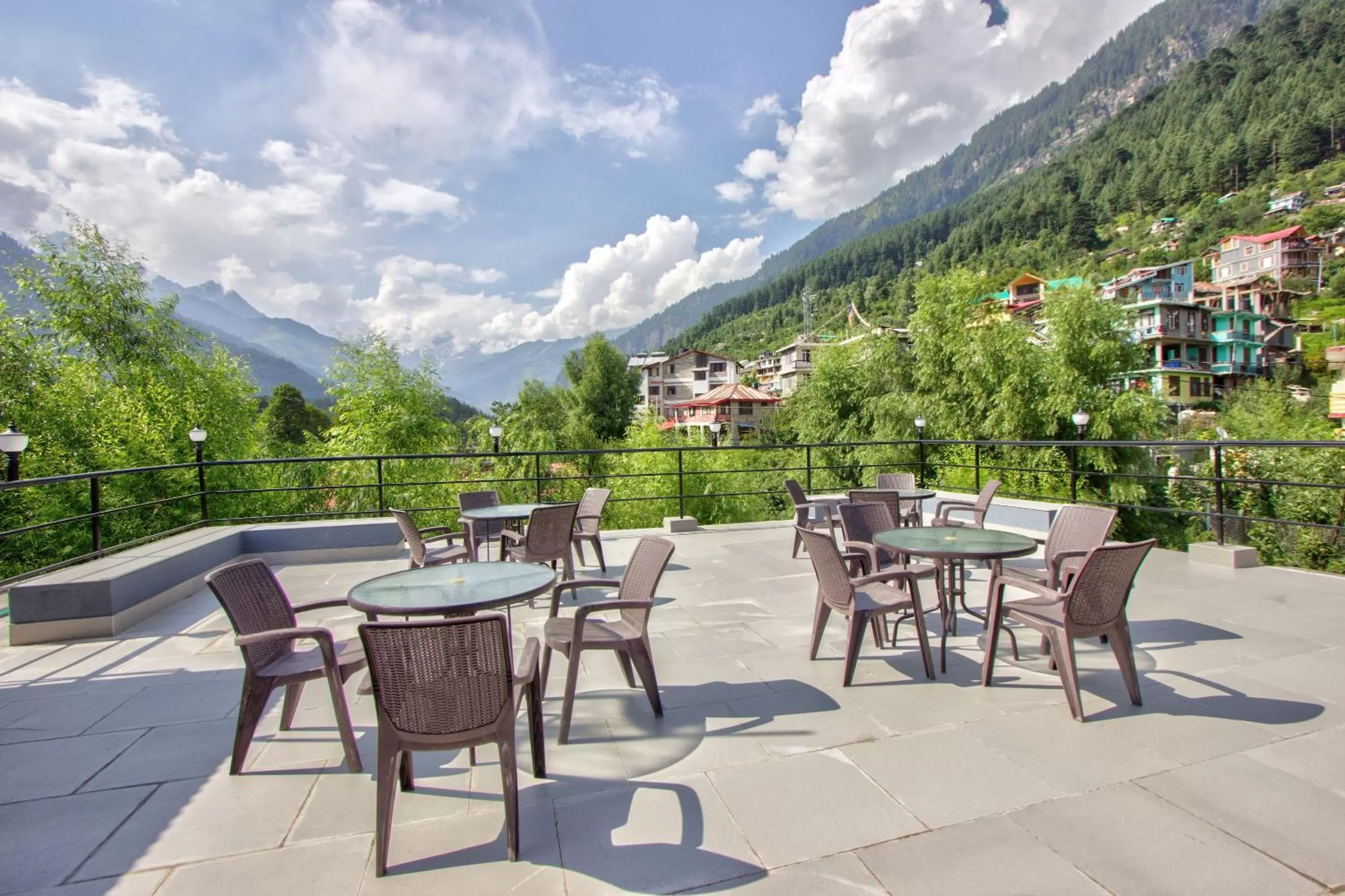 Balcony/Terrace in Woodstock Inn Manali 800 Mtrs from Mall Road