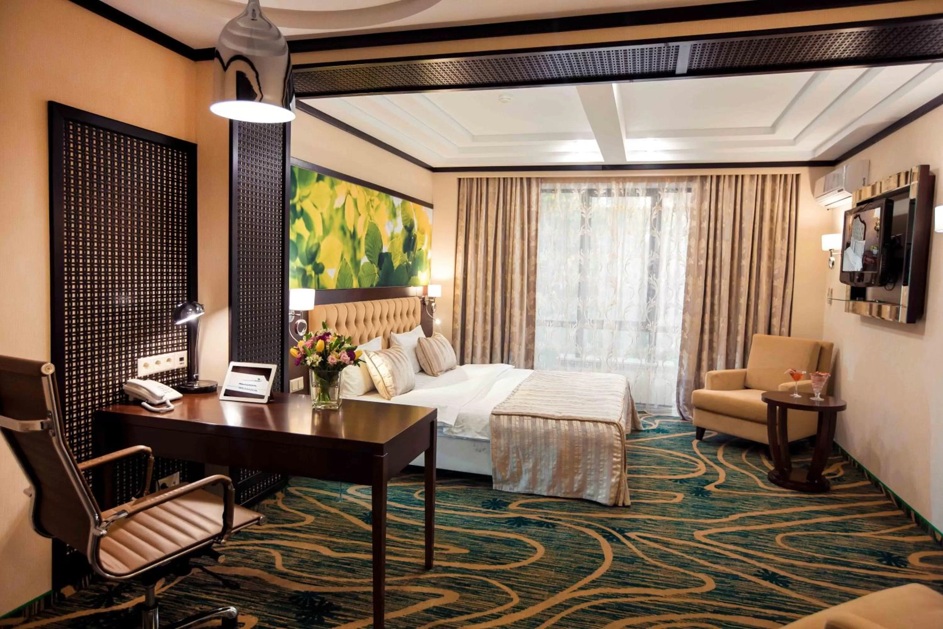 Bed in Hotel Kazzhol Almaty