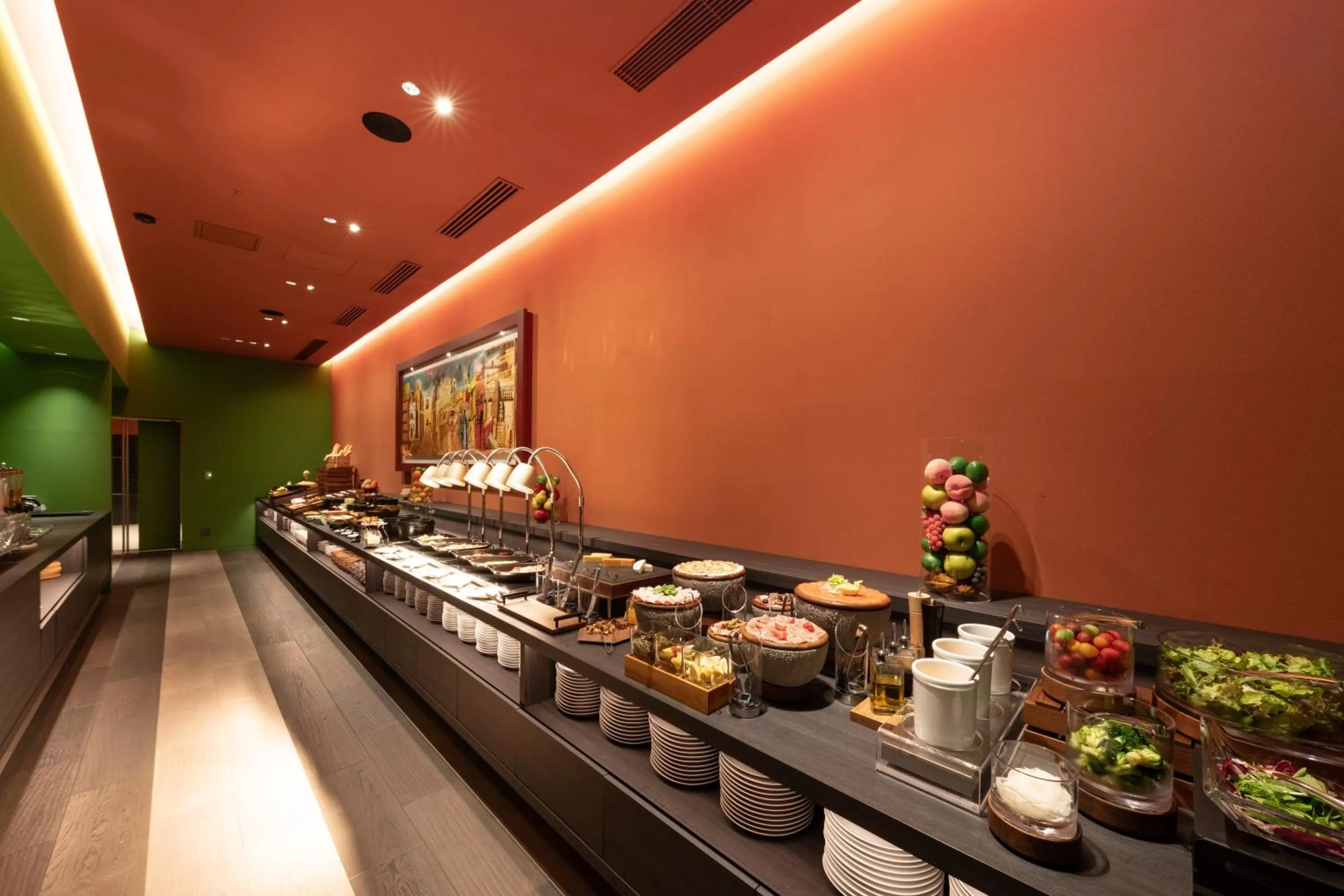 Buffet breakfast in The OneFive Villa Fukuoka