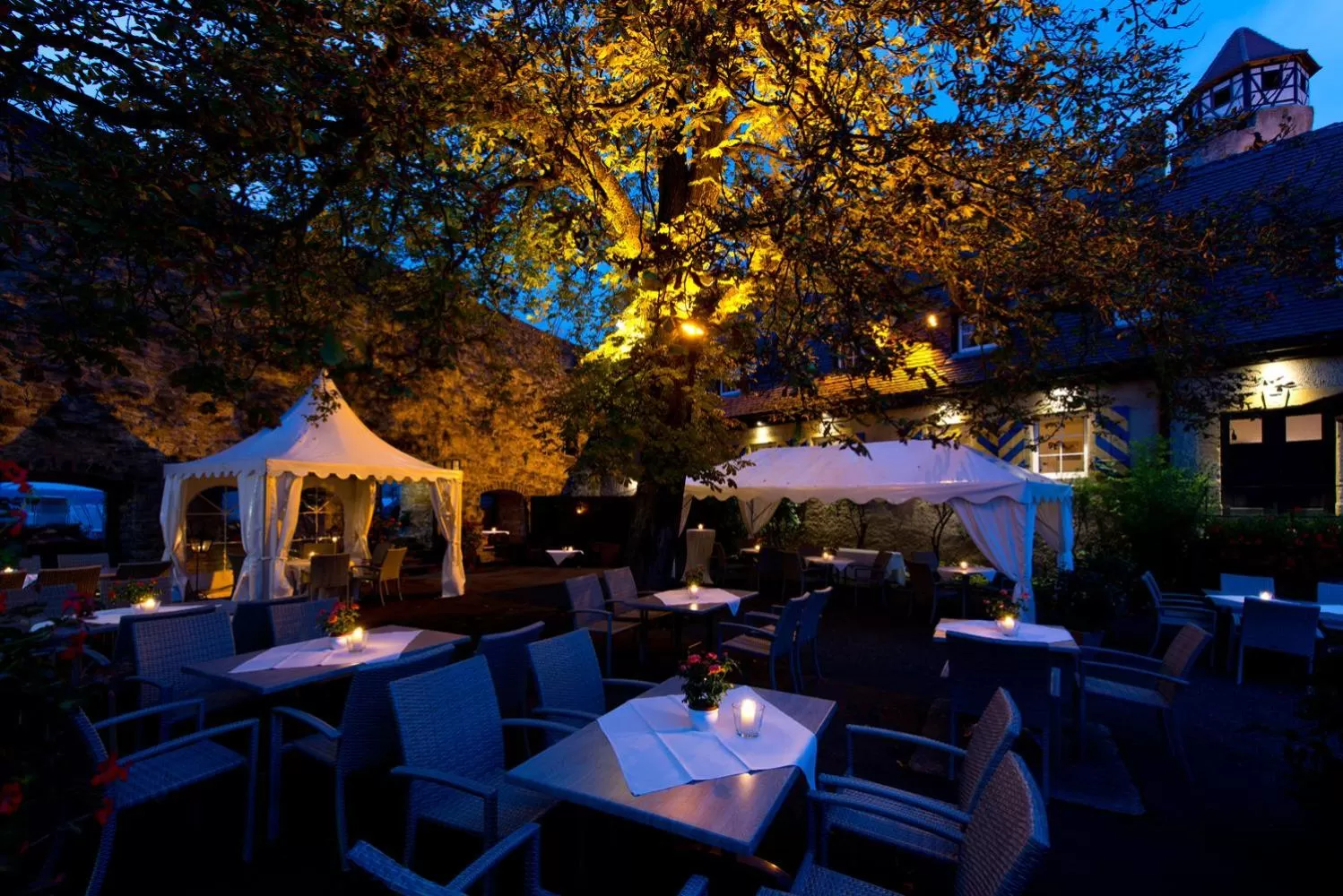 Patio, Restaurant/Places to Eat in Hotel-Restaurant Burg Hornberg