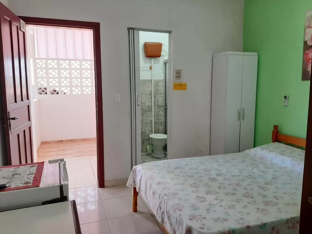 Bed in Pousada Canoas