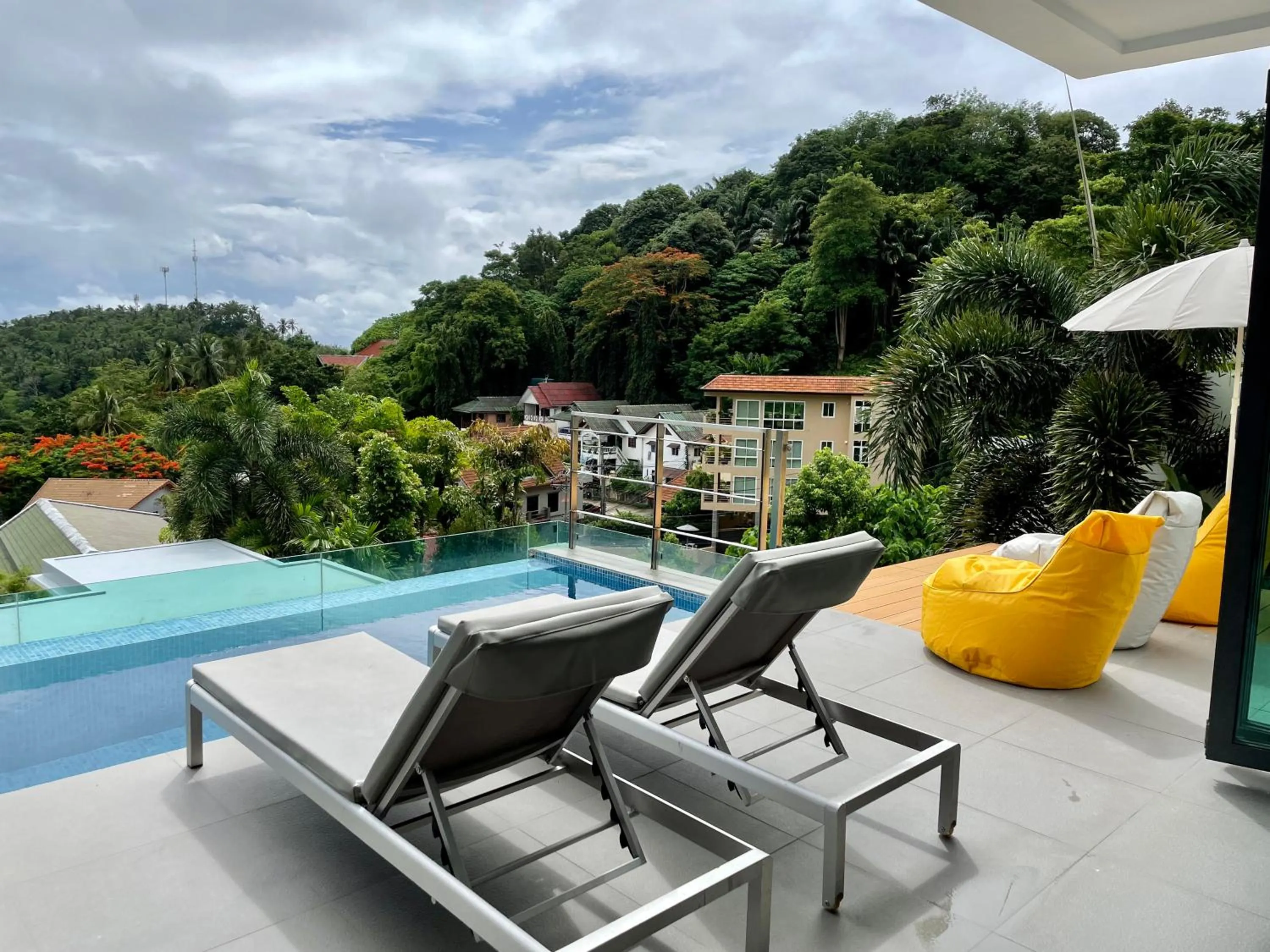 Balcony/Terrace in Baan Saint-Tropez Seaview Villas Kata Beach