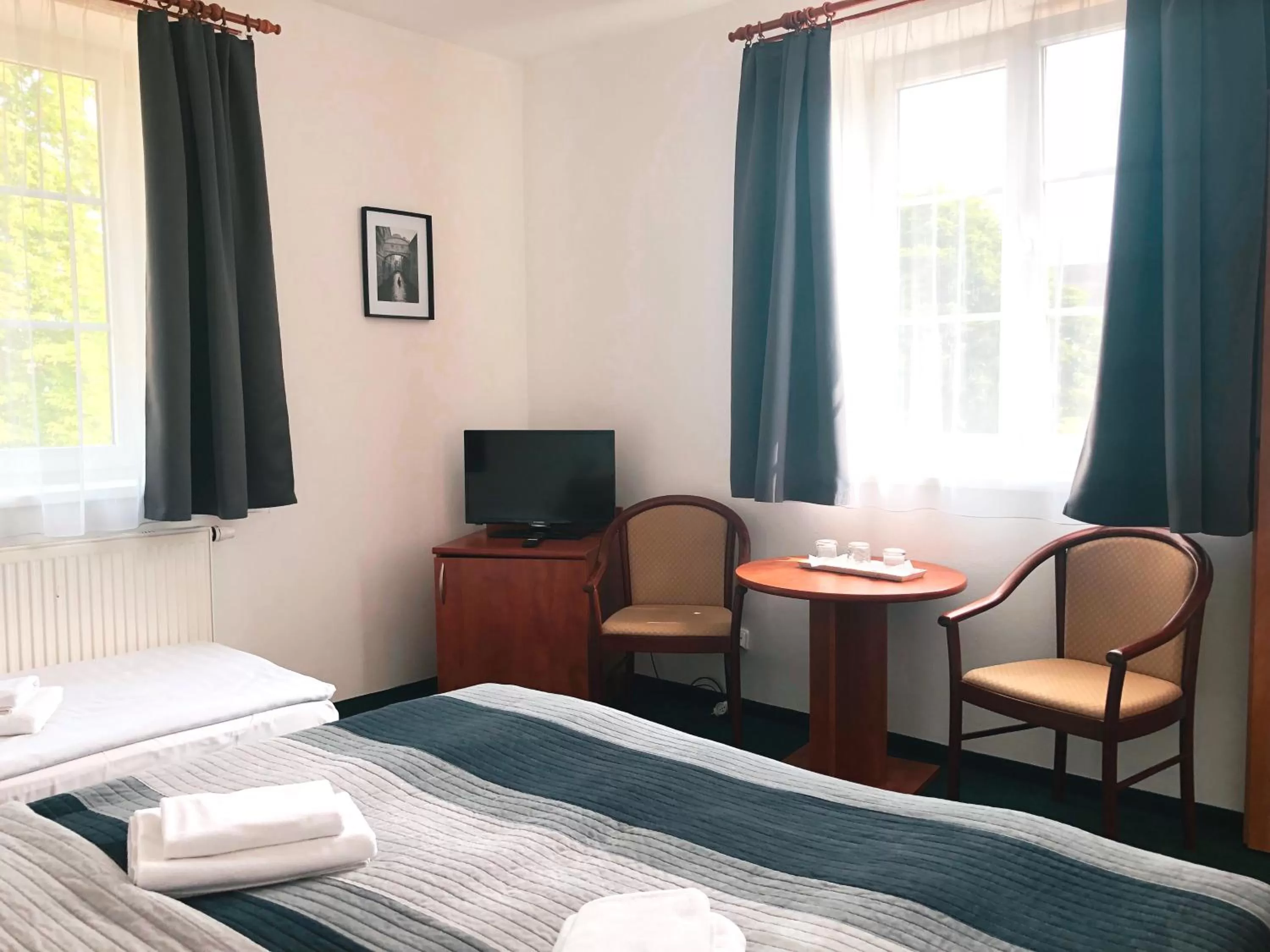 Bed in Hotel Karolina