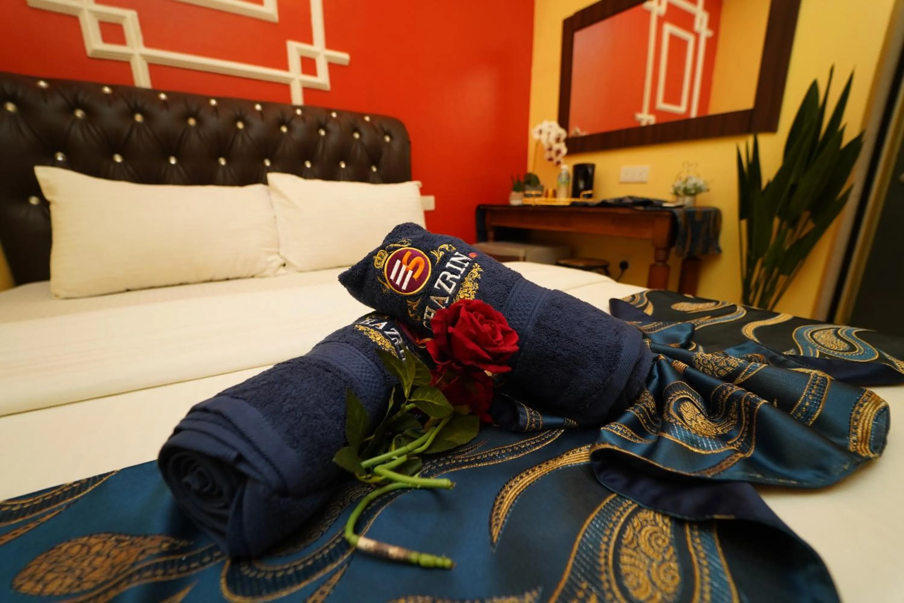 Bed in Ghazrin's Classic Hotel JB