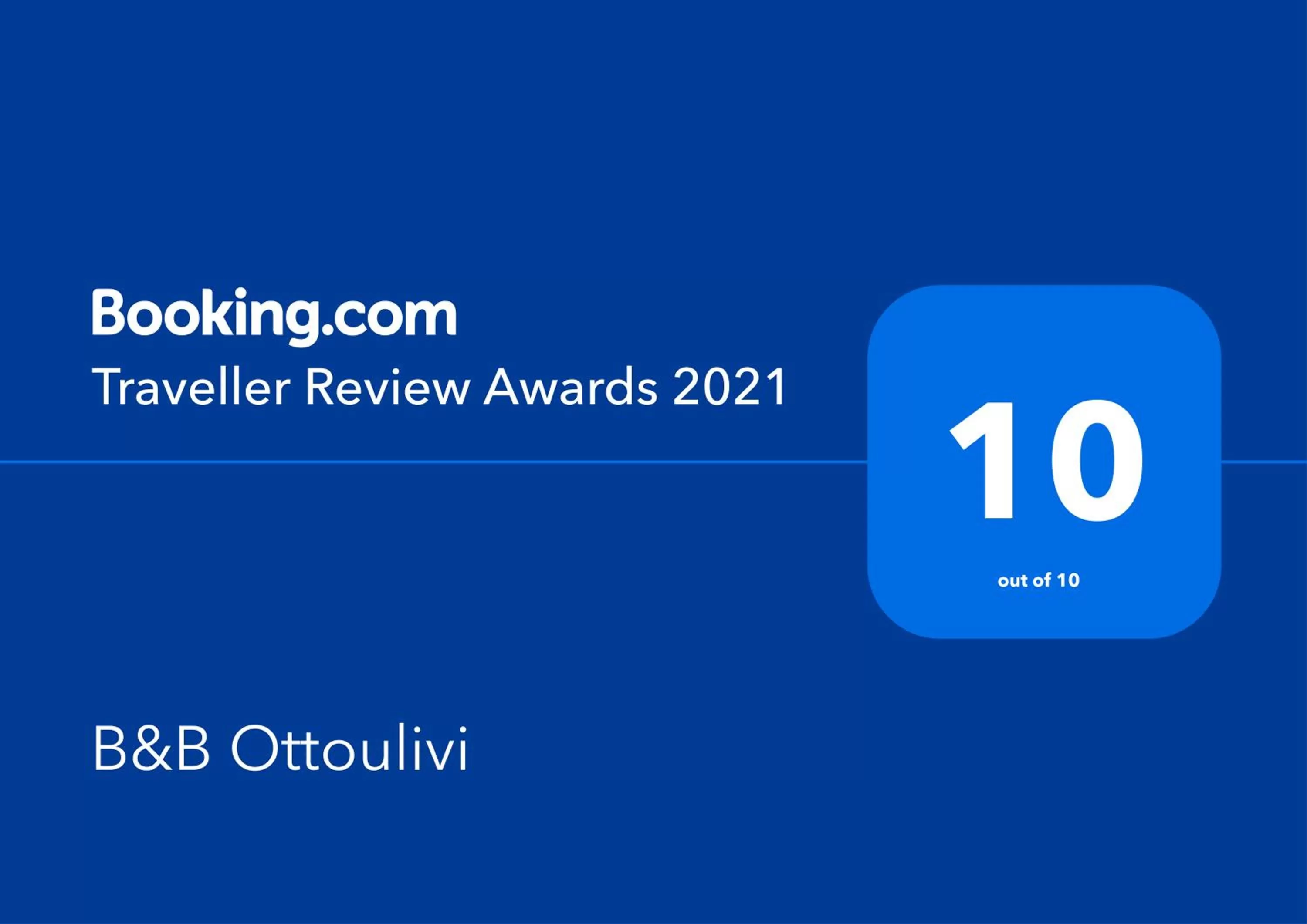 Certificate/Award in B&B Ottoulivi