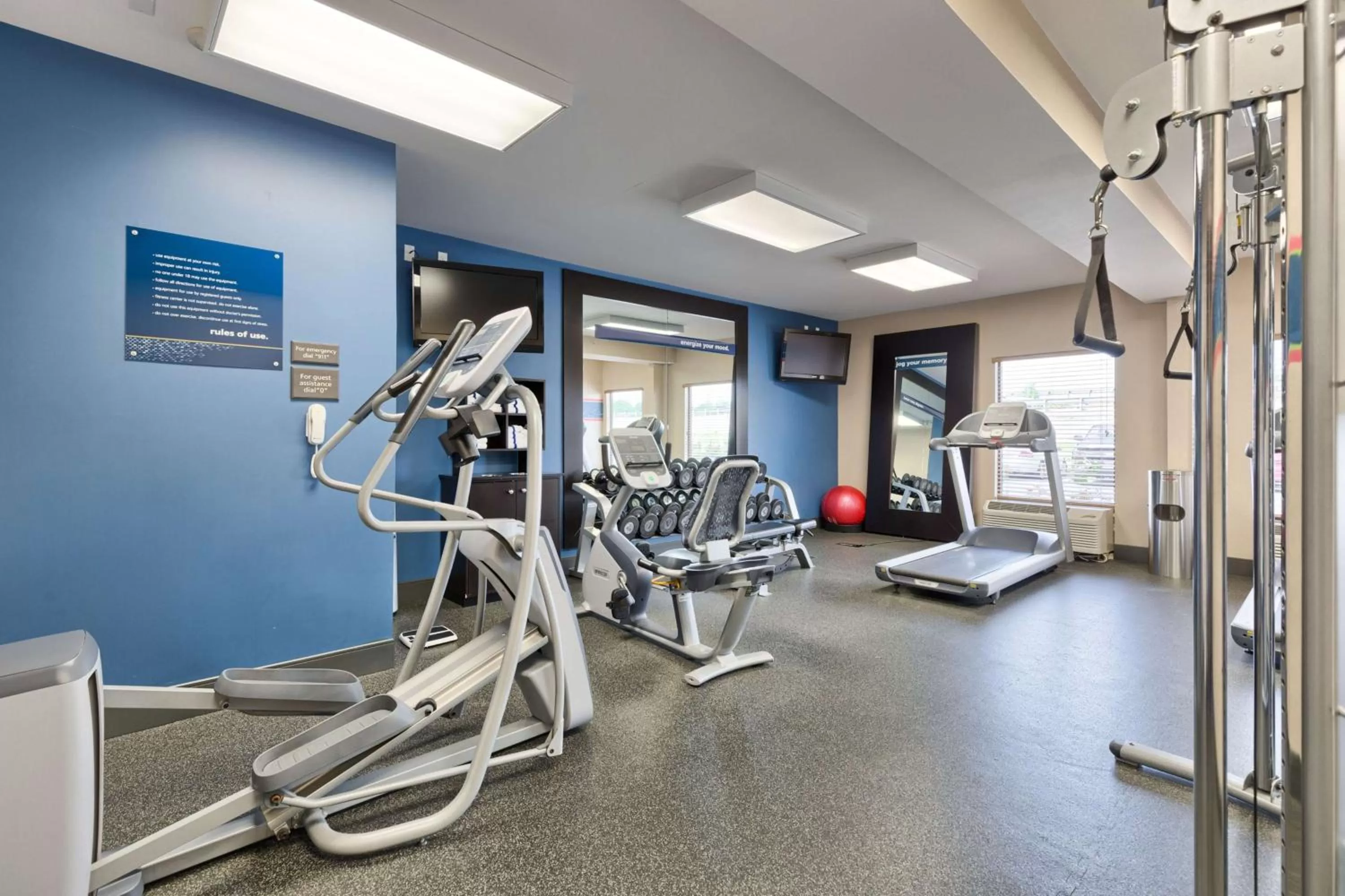 Fitness centre/facilities in Hampton Inn Owensboro