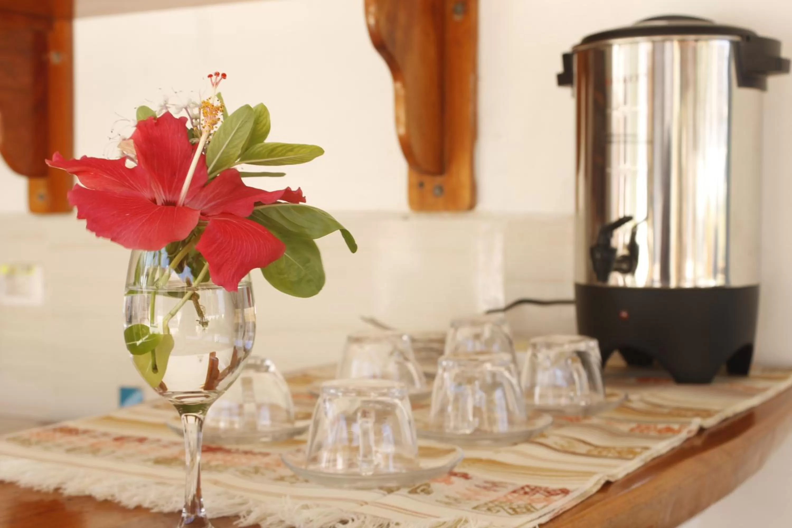 Coffee/tea facilities in Hotel Coral Blanco with high speed internet Starlink