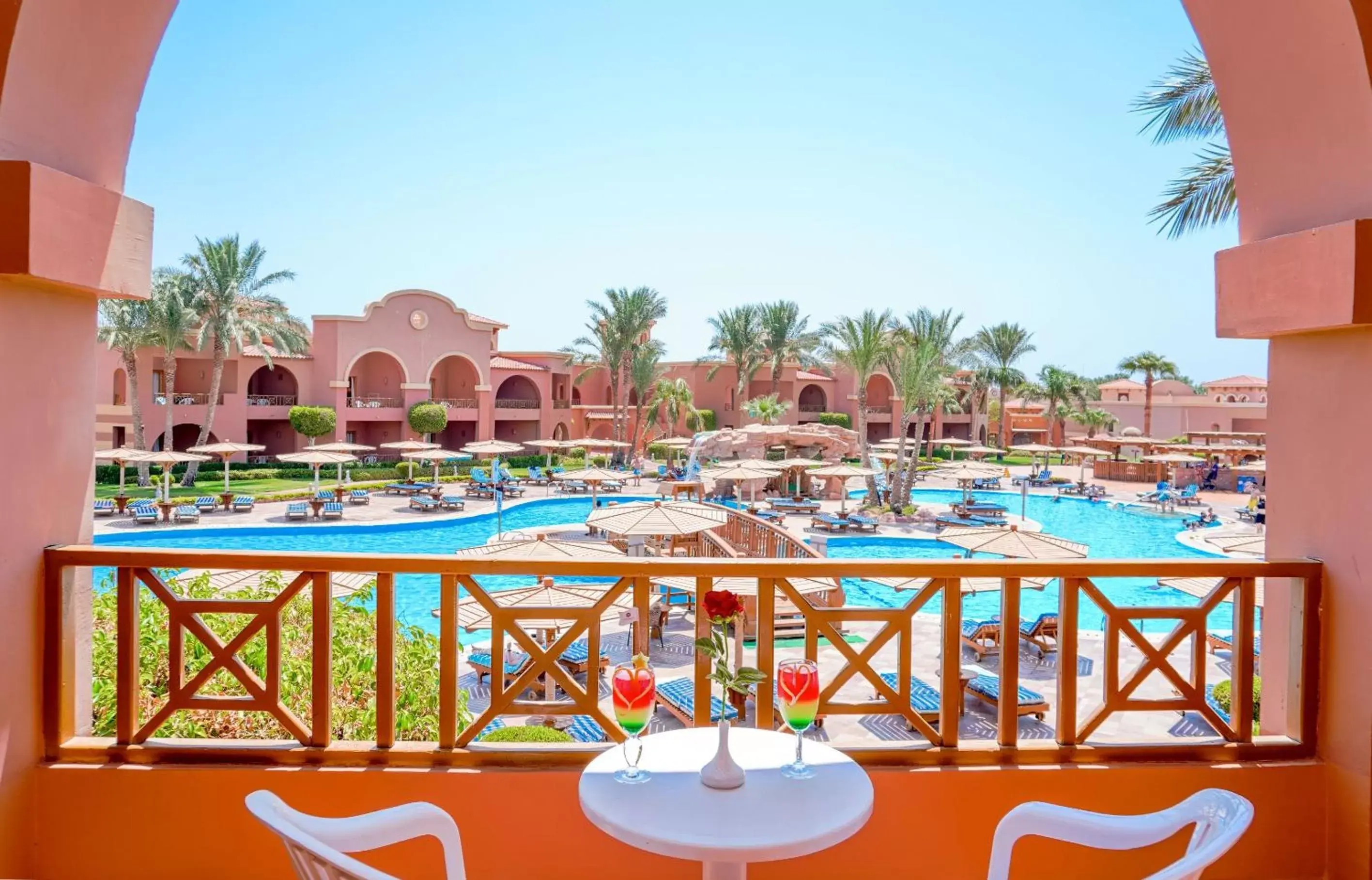 Family Room with Pool View in Charmillion Gardens Aquapark Family Room with Pool View in Charmillion Gardens Aquapark