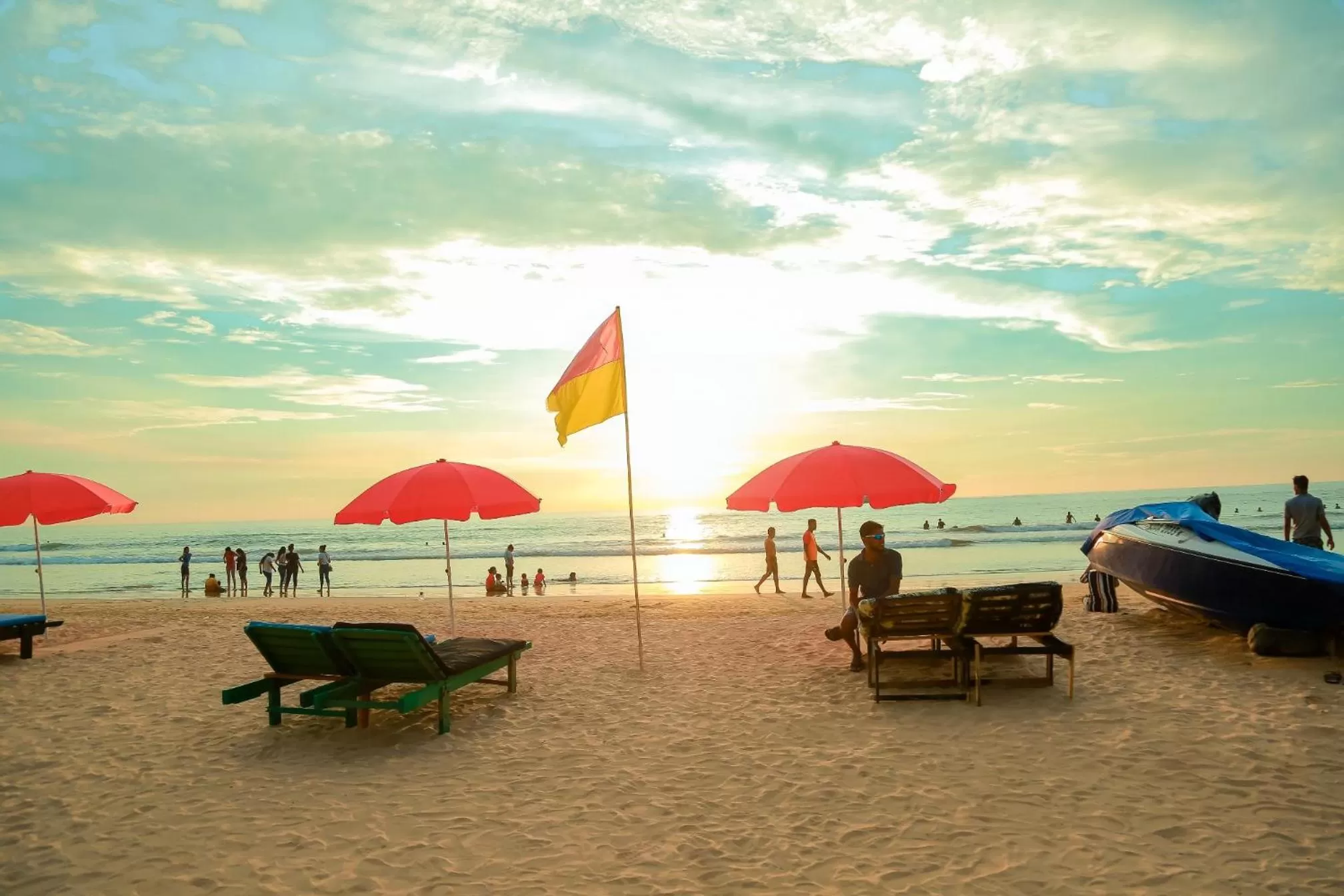 Sunset, Beach in Chami Villa Bentota