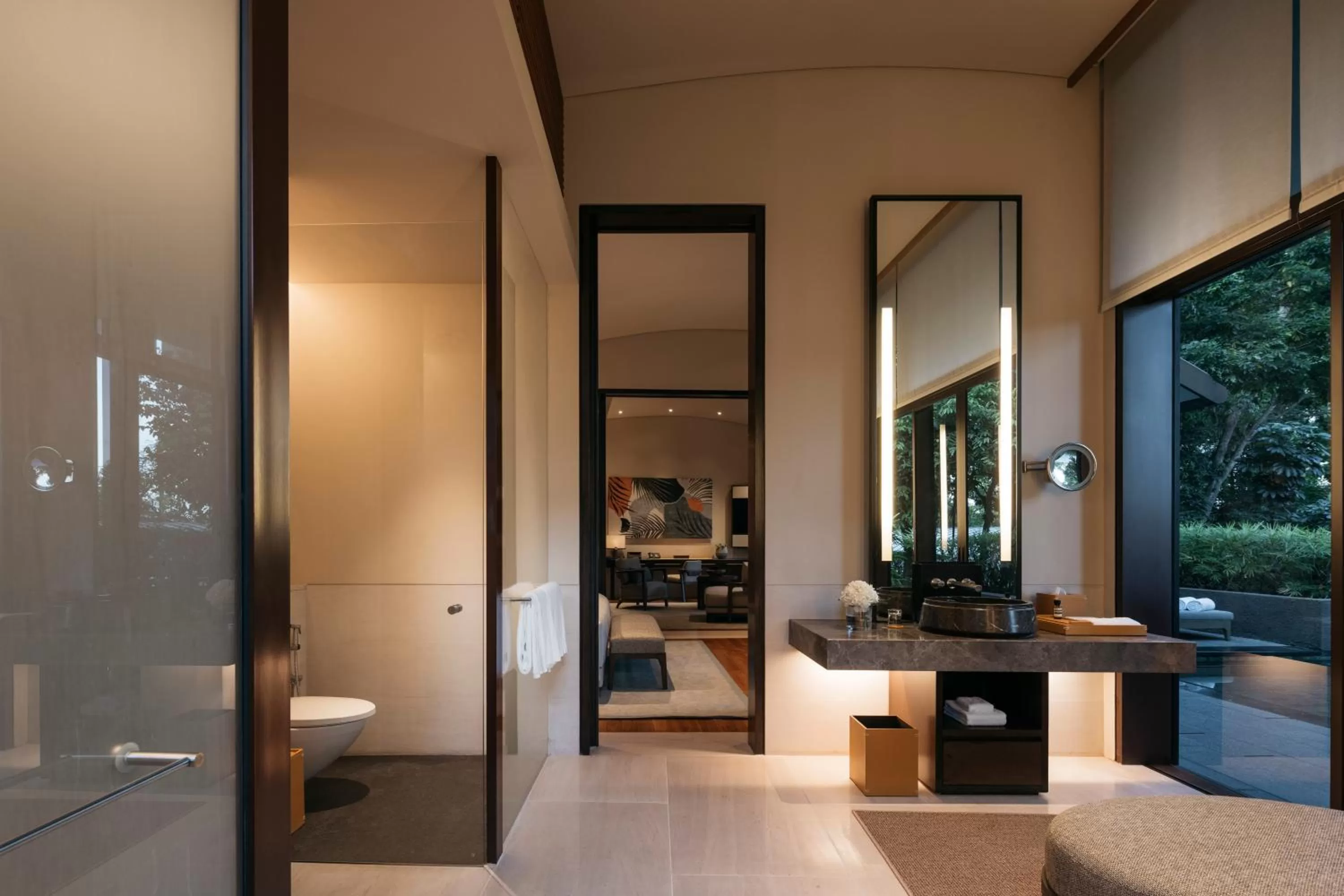 Bathroom in Capella Singapore