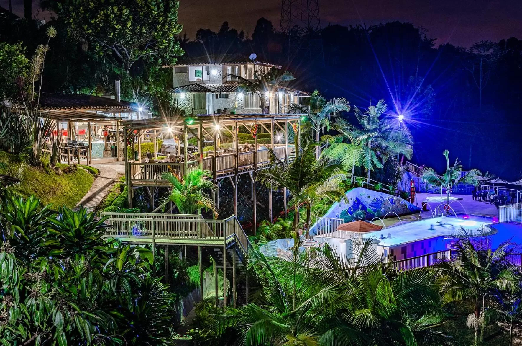 Bird's eye view, Pool View in Hotel Santa Maria de las Aguas Peñol