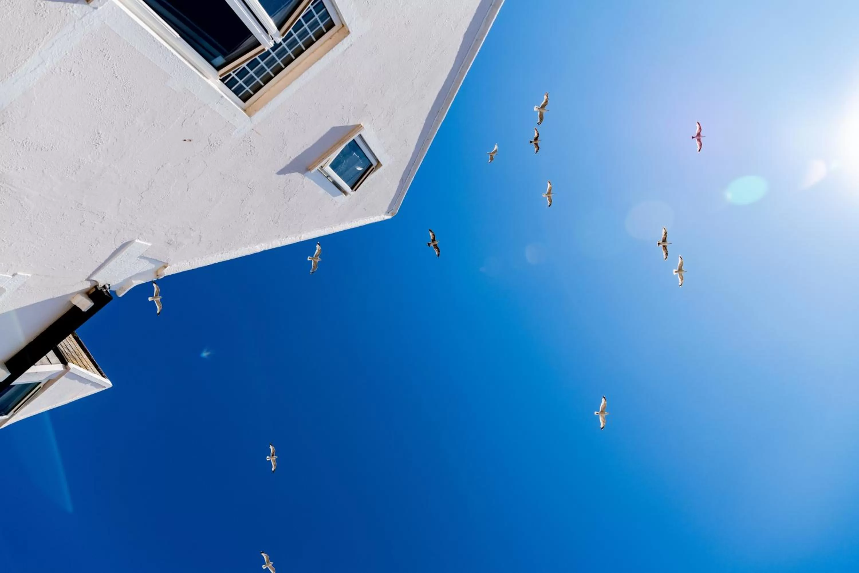 Bird's eye view in The Strand Hotel, the former residence of Oscar Wilde
