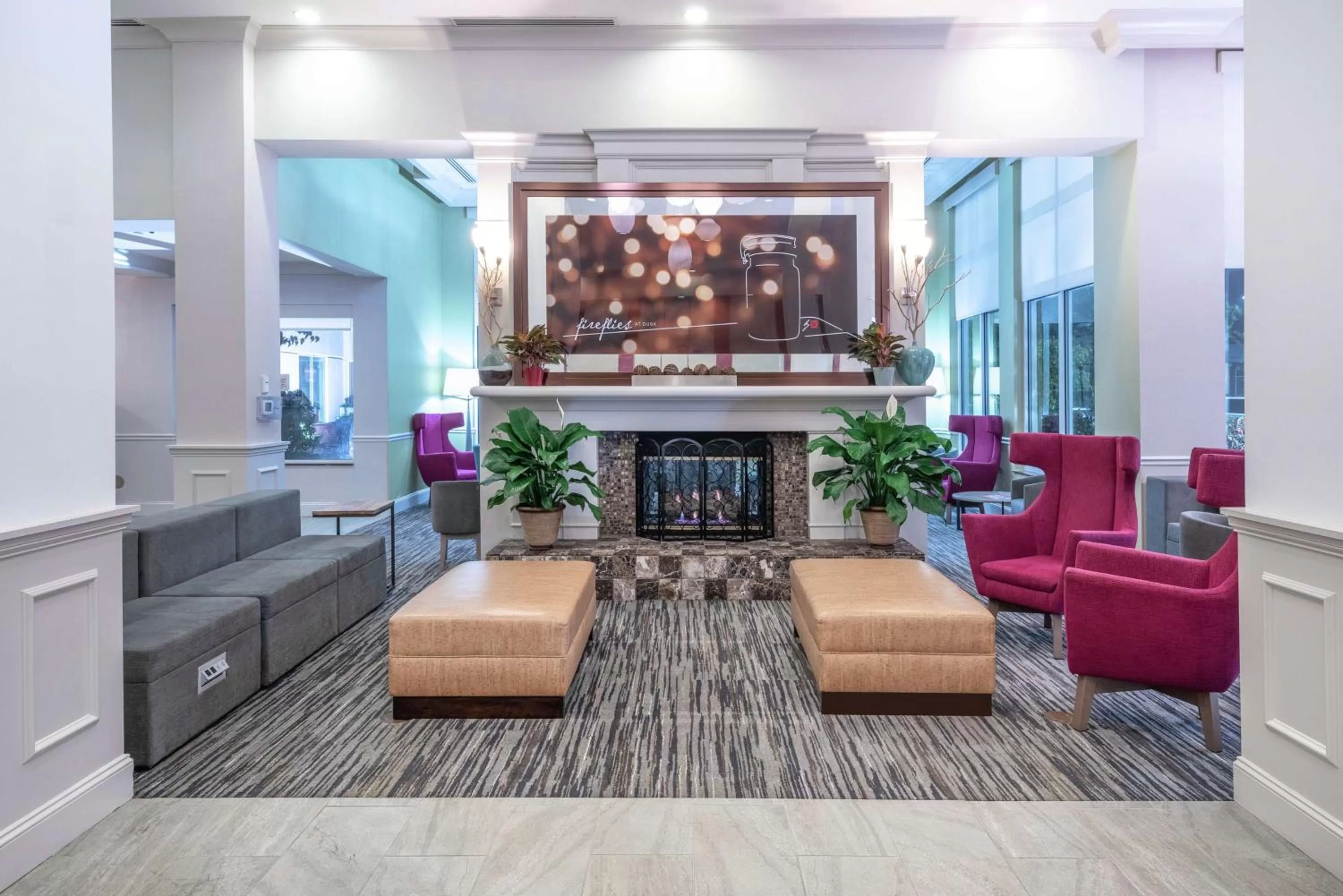 Lobby or reception in Hilton Garden Inn Richmond Airport