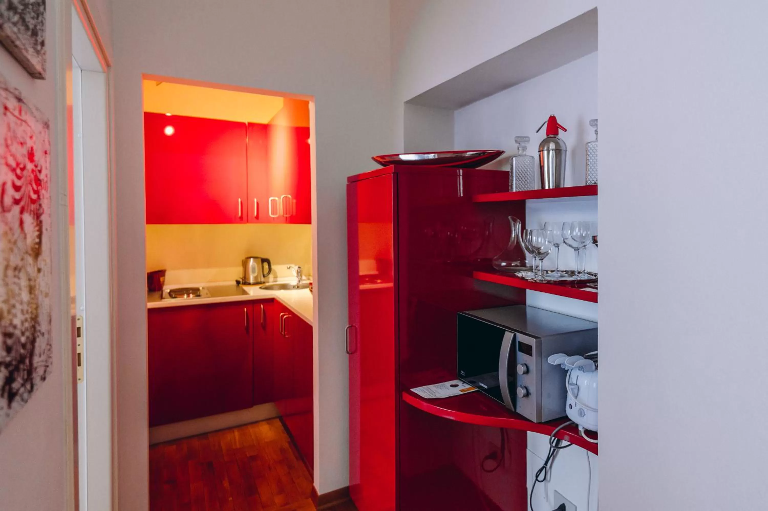 Kitchen or kitchenette in Exclusive Aparthotel La Reunion