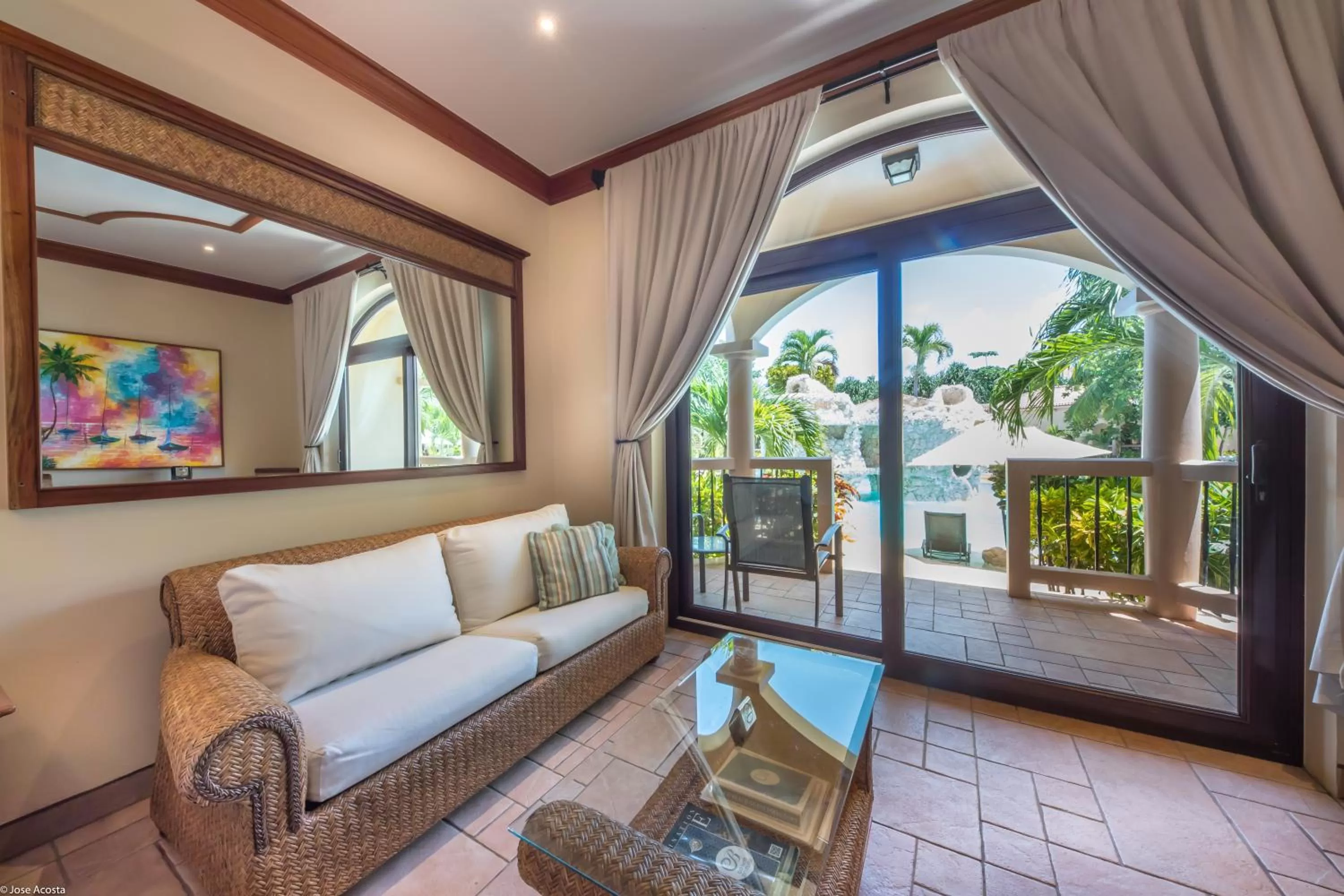 Seating area in Coco Beach Resort