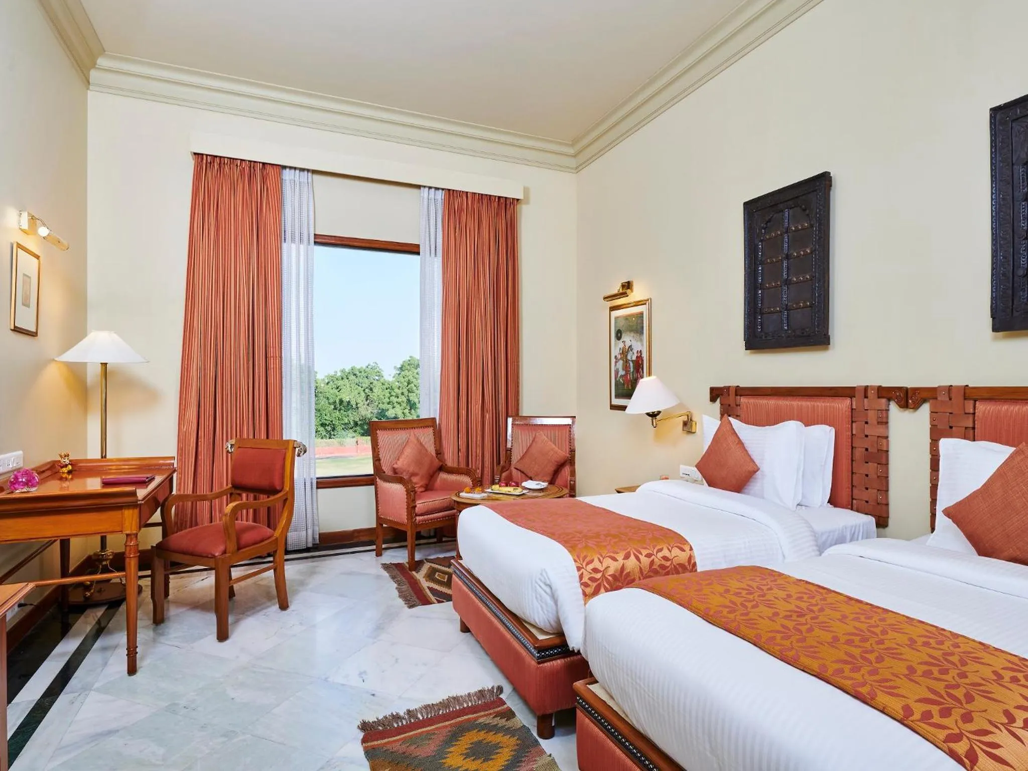 Seating area, Bed in The Ummed Jodhpur Palace Resort & Spa