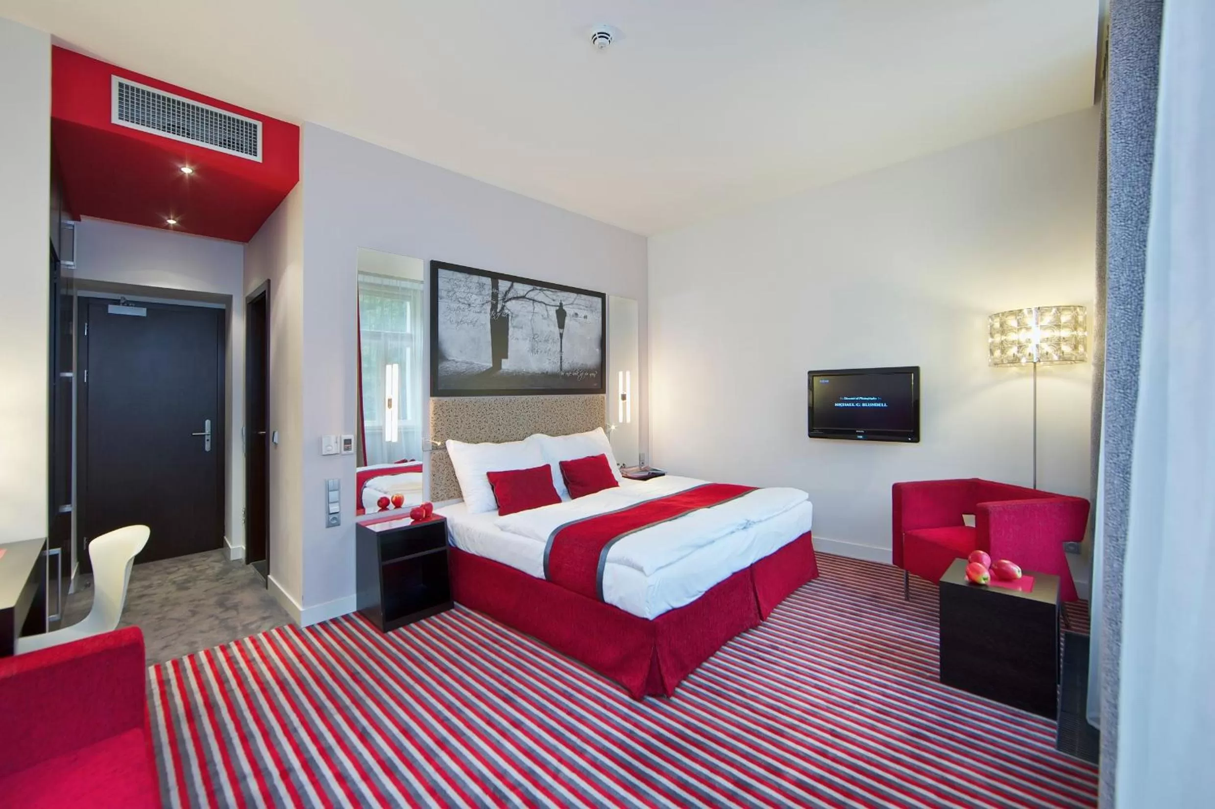 Photo of the whole room, Bed in Red & Blue Design Hotel Prague