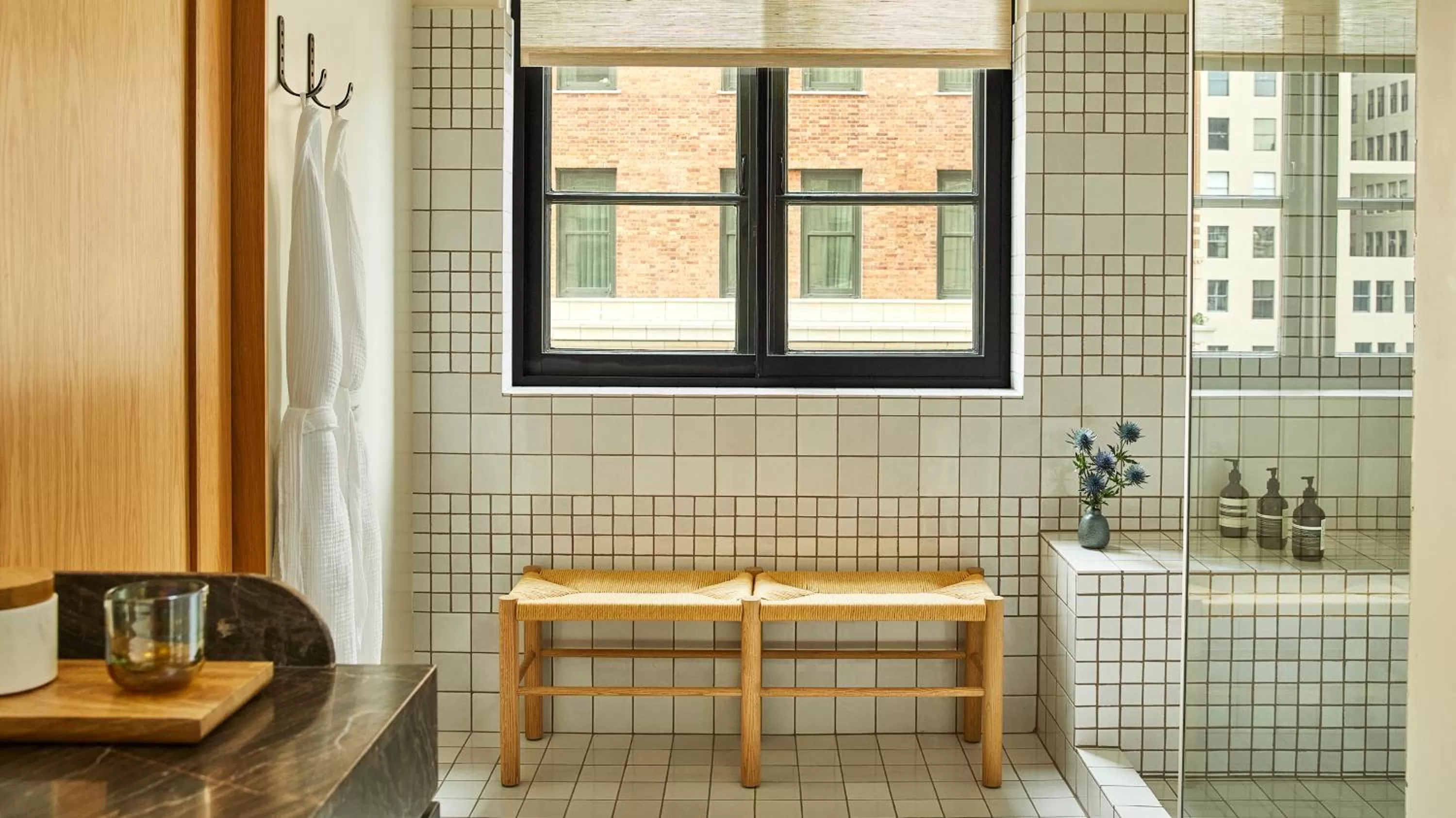 Shower in Downtown Los Angeles Proper Hotel, a Member of Design Hotels