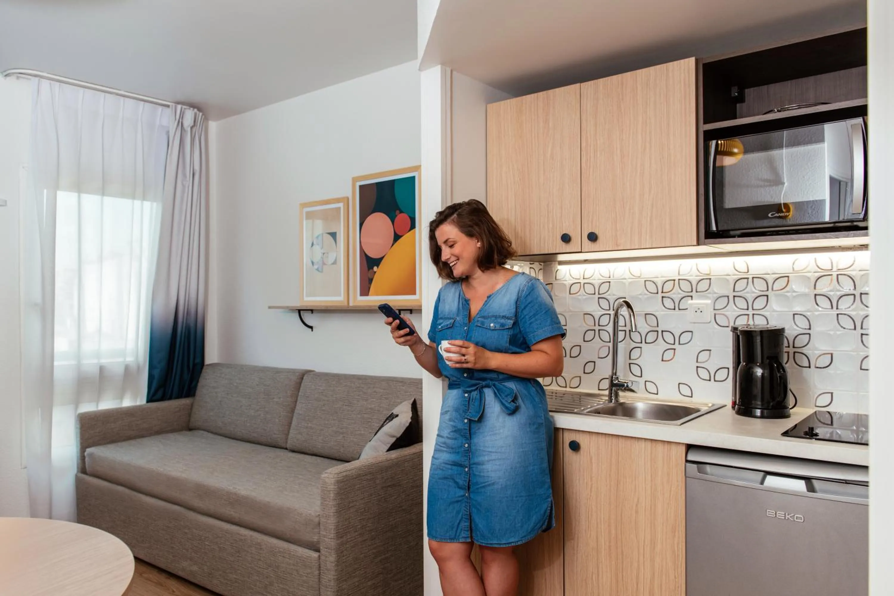 Living room in Aparthotel Adagio Access Paris La Villette