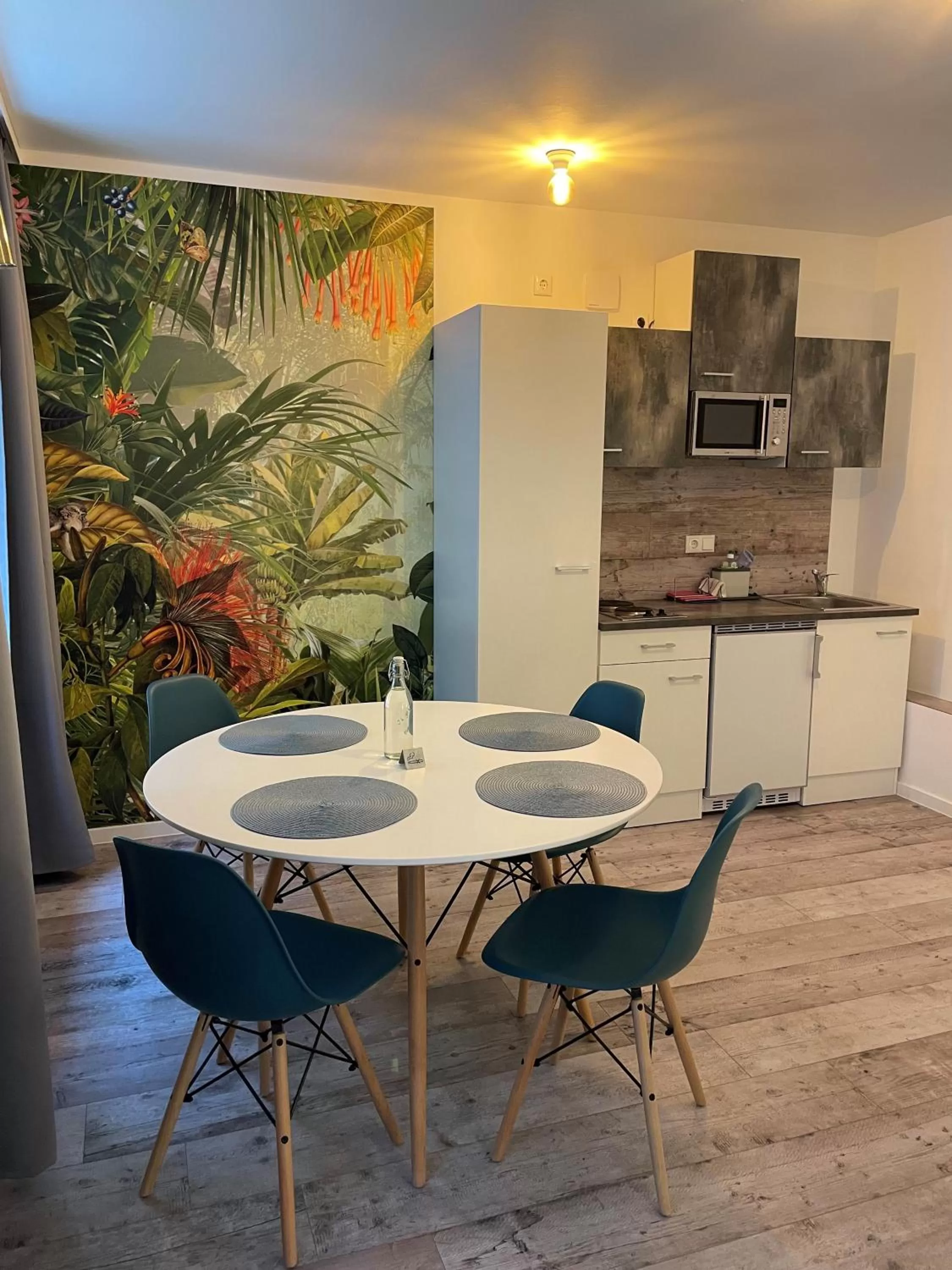 Kitchen or kitchenette in Aparthotel Walhalla Potsdam