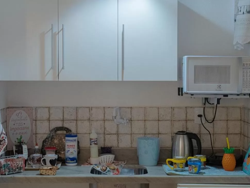 Kitchen or kitchenette in Pousada Recanto da Família