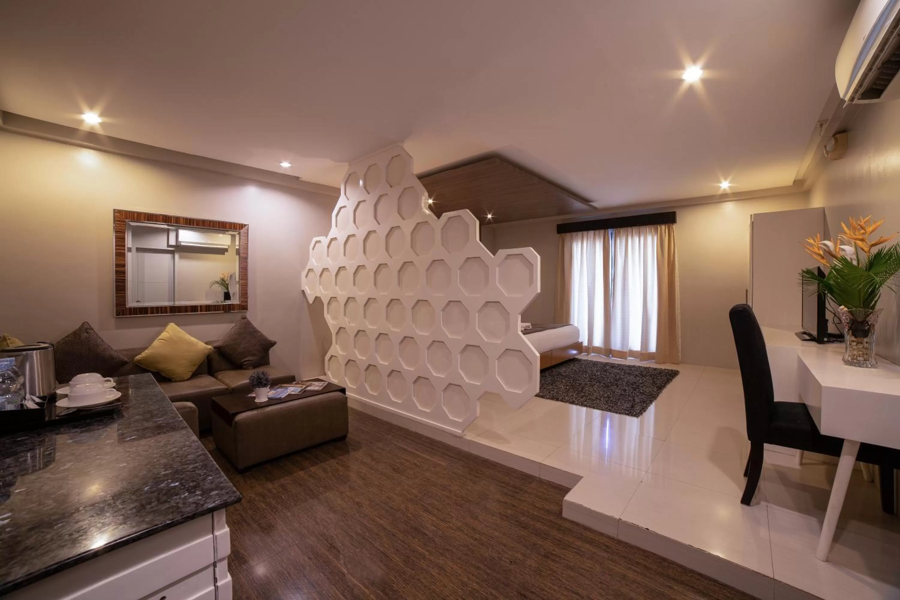 Living room, Seating Area in One Manalo Place