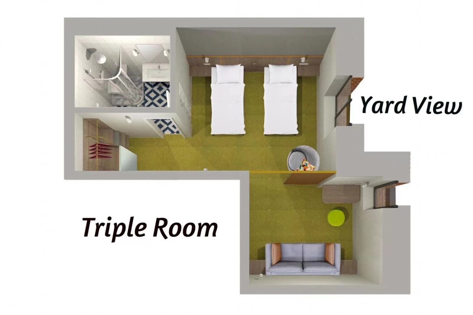 Floor Plan in Four Rooms City