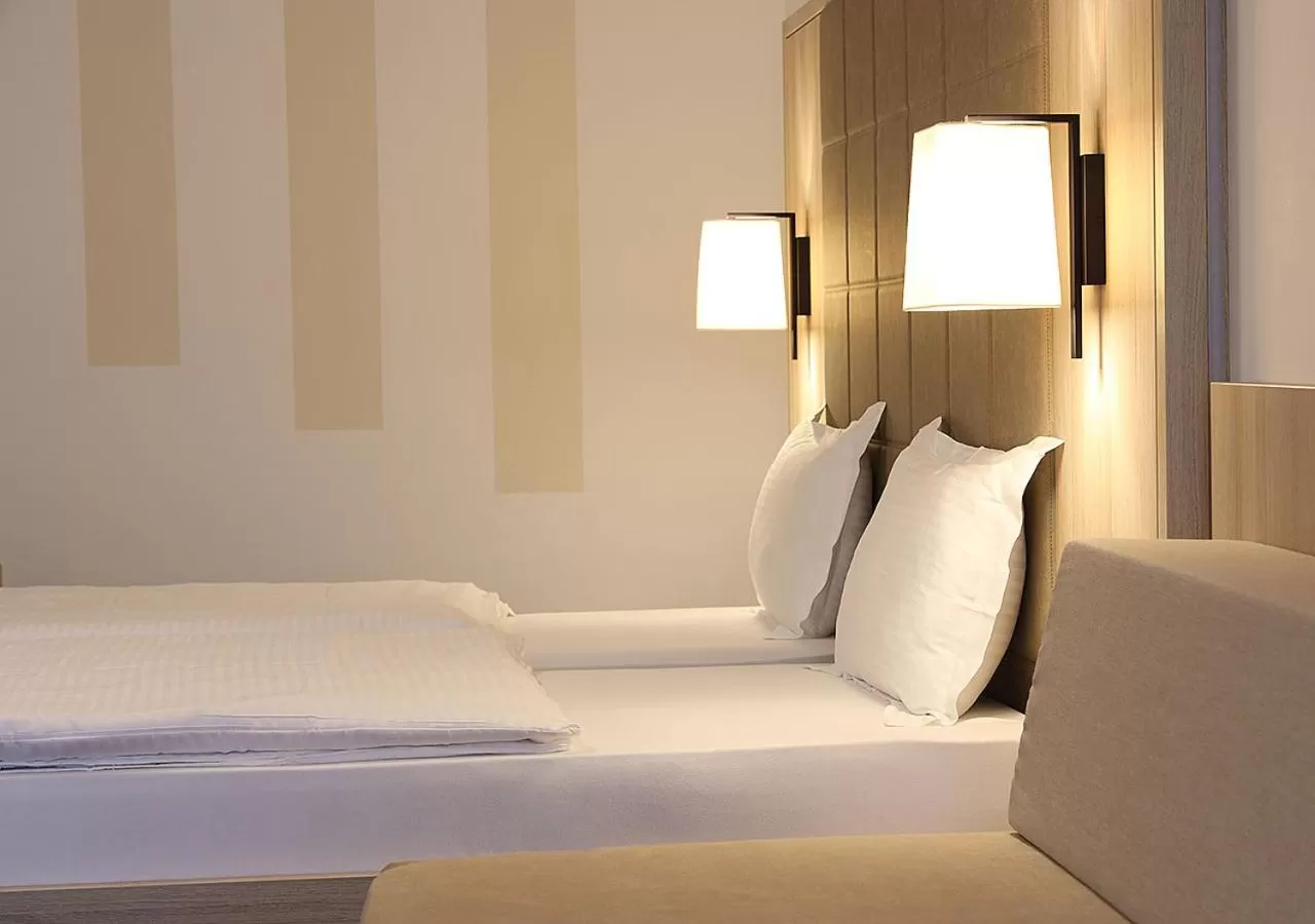 Decorative detail, Bed in Hotel Brenner