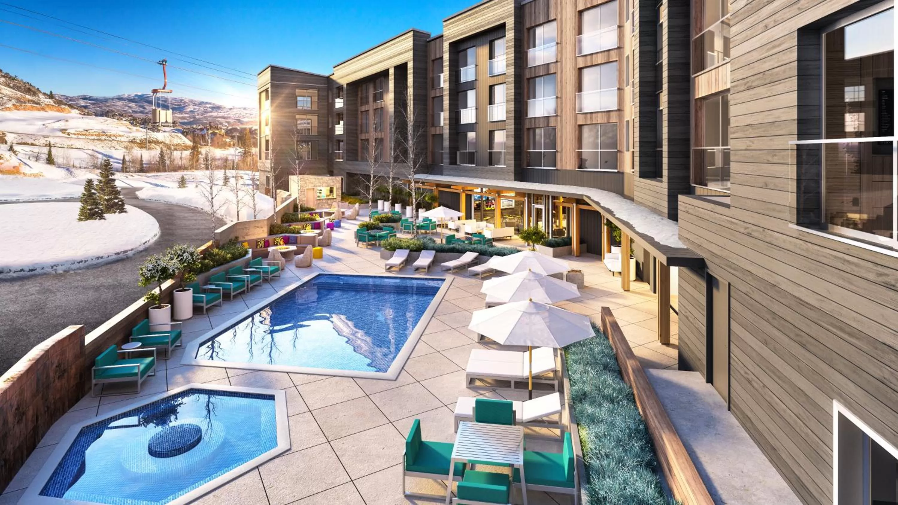 Swimming pool in YOTELPAD Park City