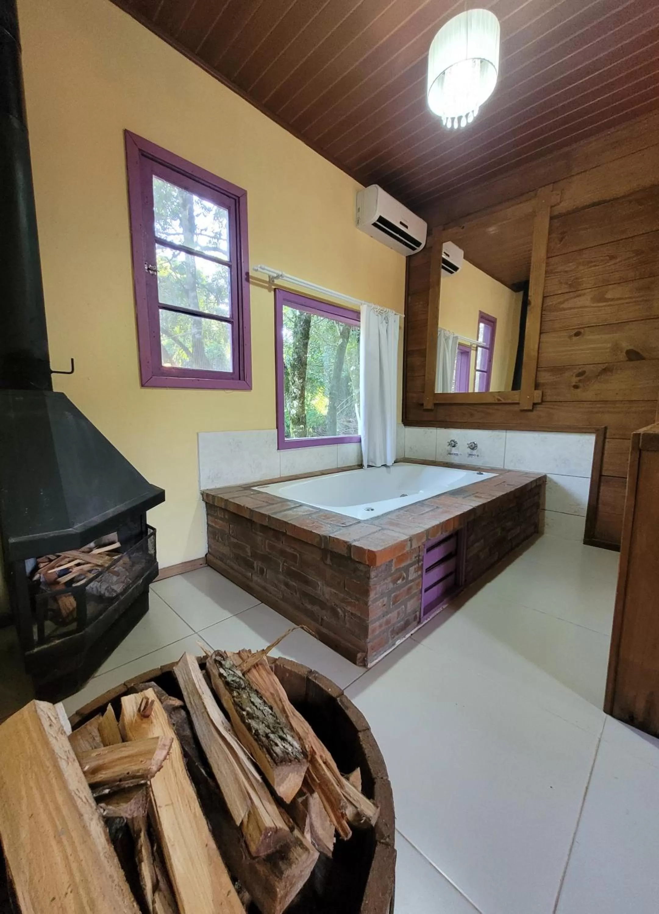 Bed in Pousada da Chacara