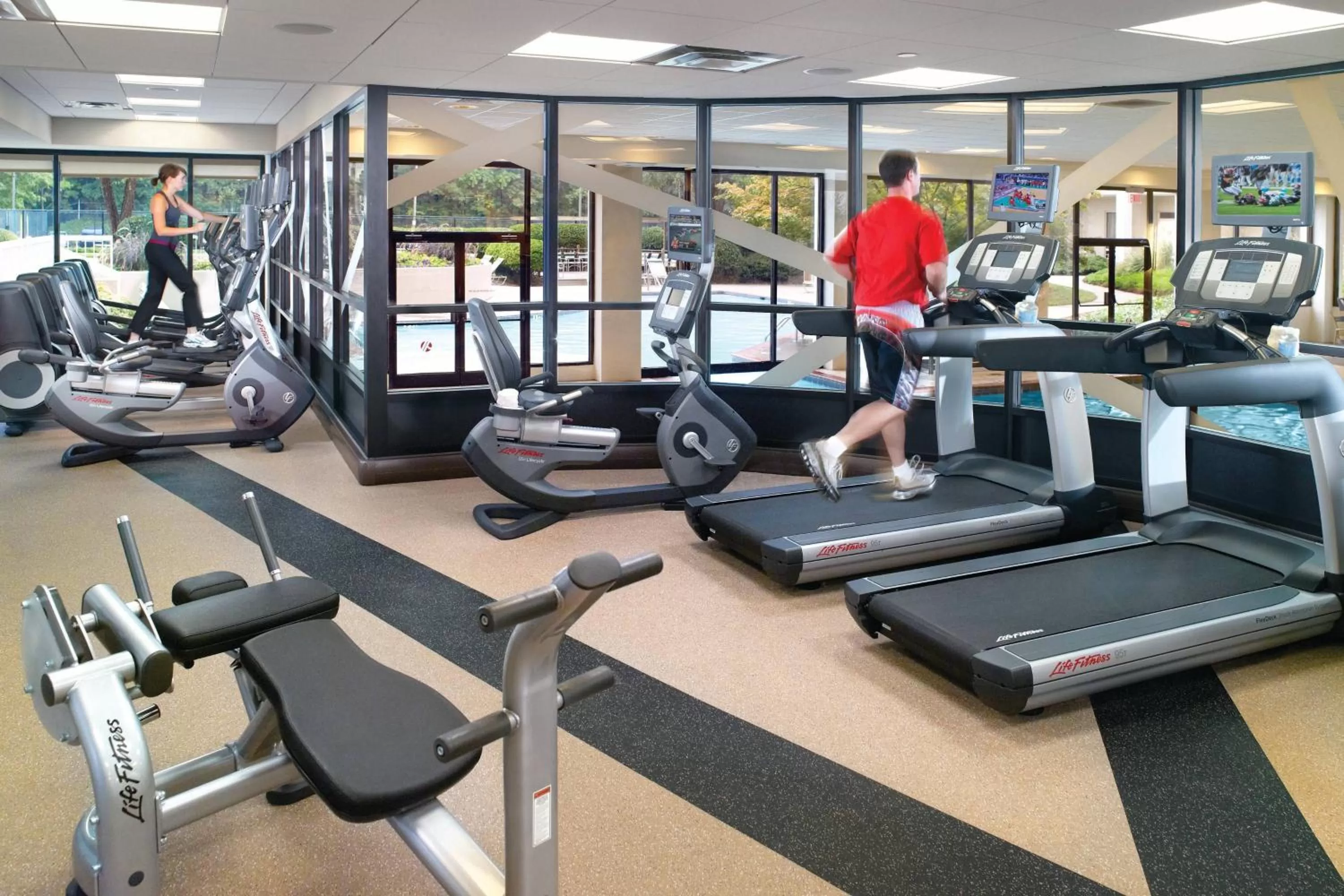 Fitness centre/facilities in Atlanta Airport Marriott