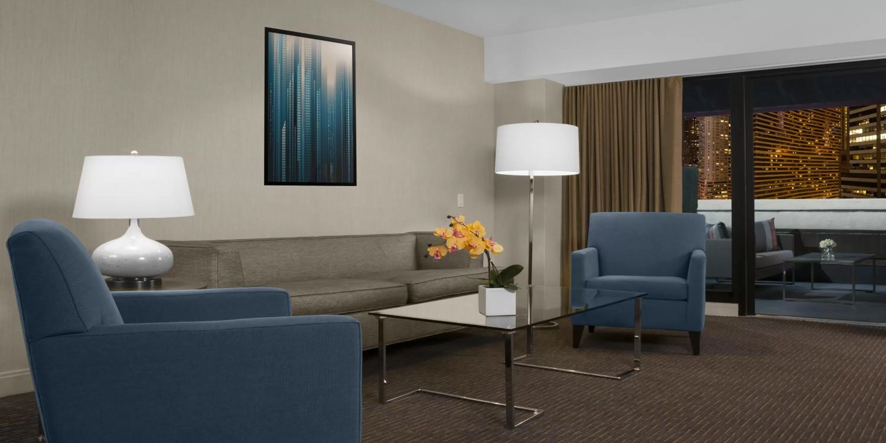 Living room in The Manhattan at Times Square