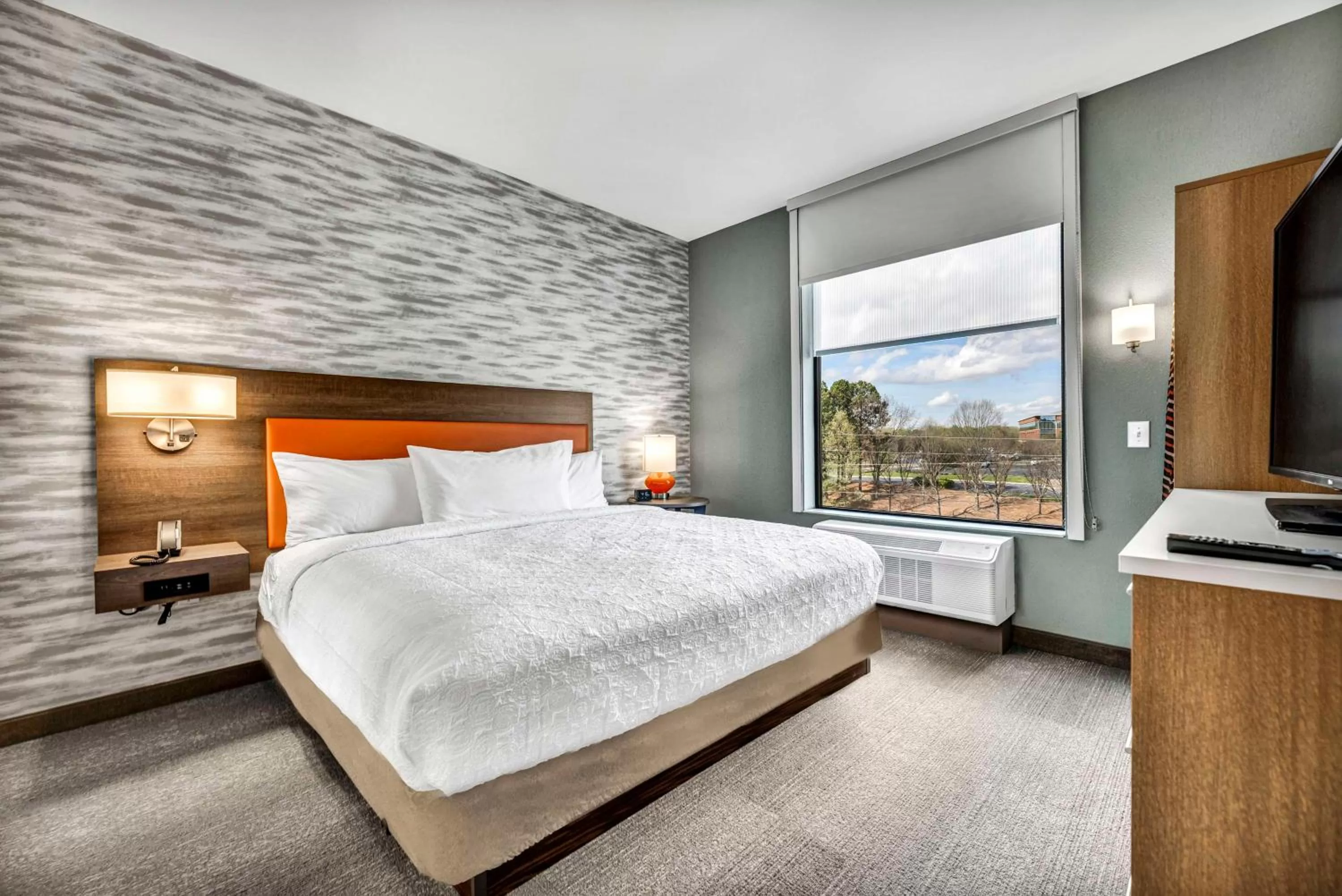 Bed in Home2 Suites by Hilton Raleigh West Lenovo Center