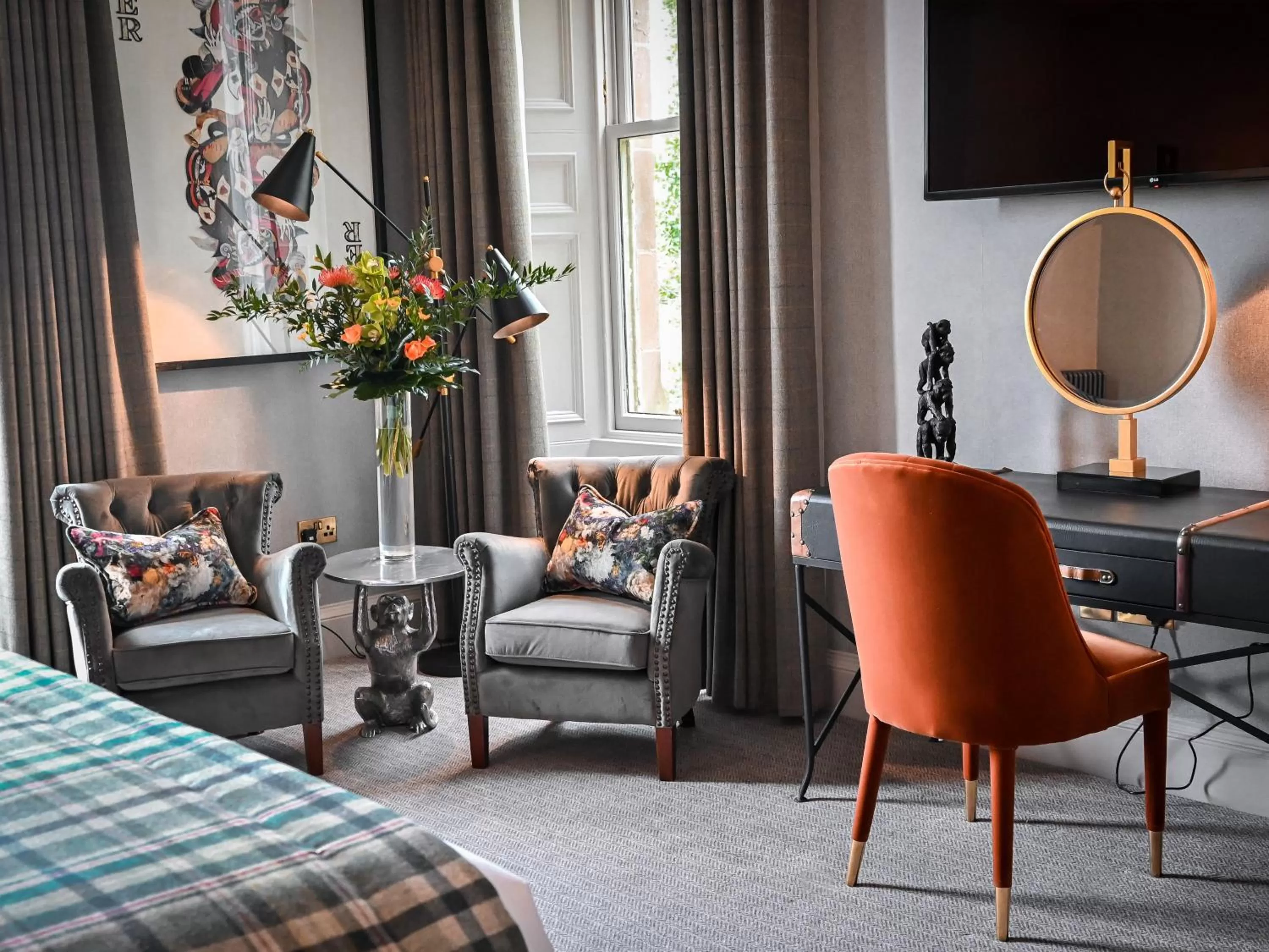 Living room, Bed in The Meadowpark Bar, Kitchen & Rooms