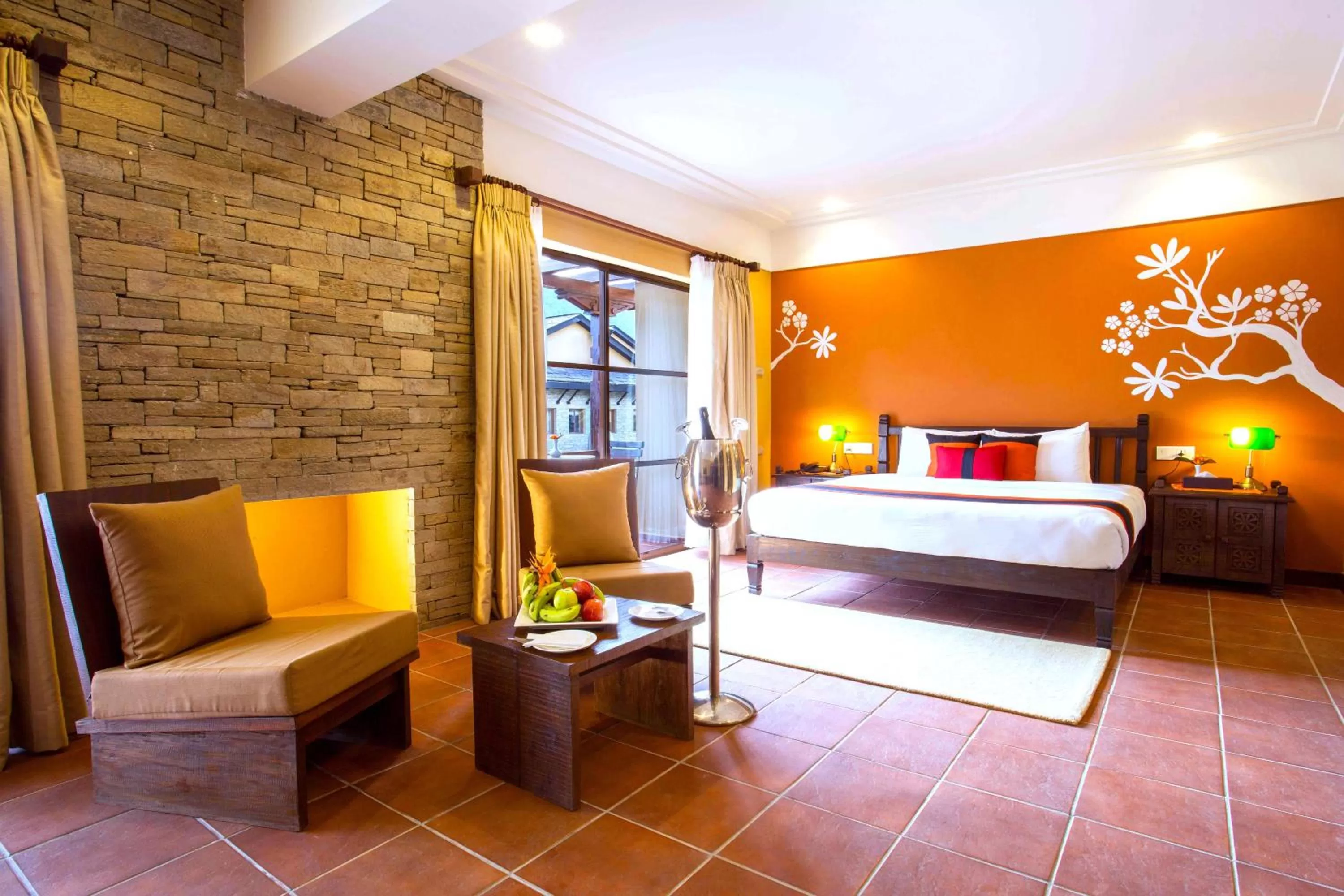 Bed in Temple Tree Resort & Spa, Pokhara