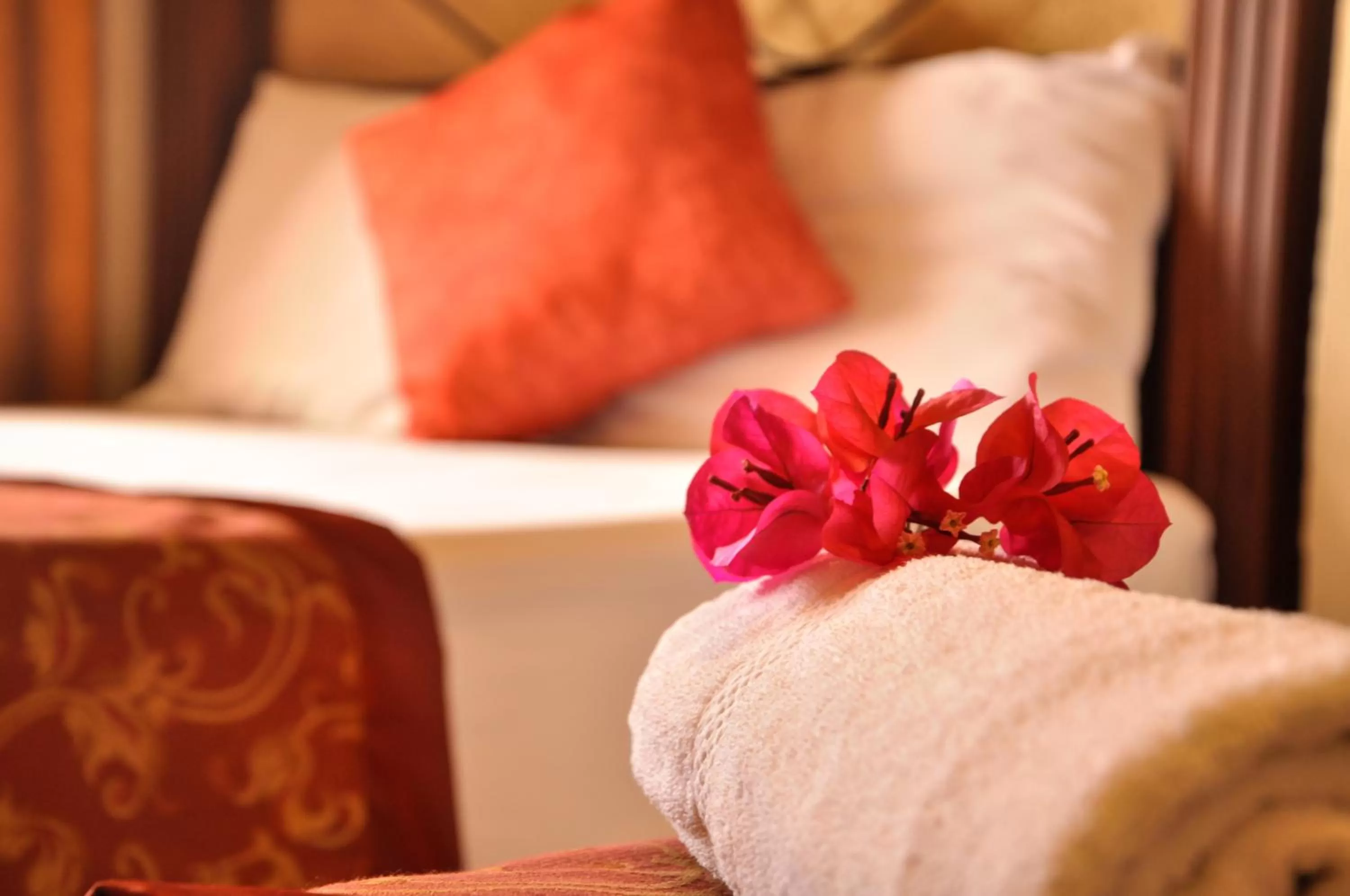 Decorative detail, Bed in Hotel Quinta Maya