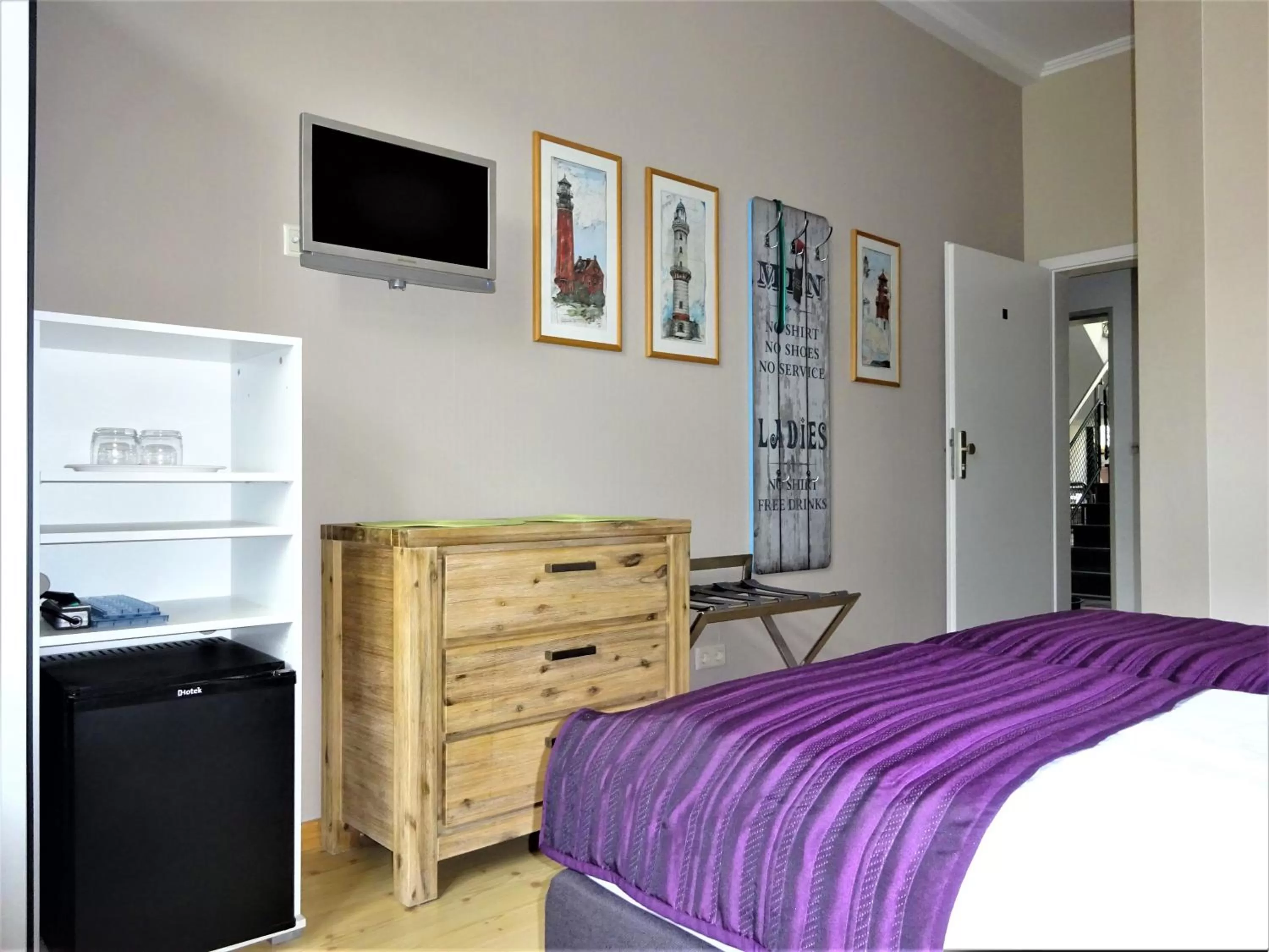 Bed in Pension Zur Fährbrücke