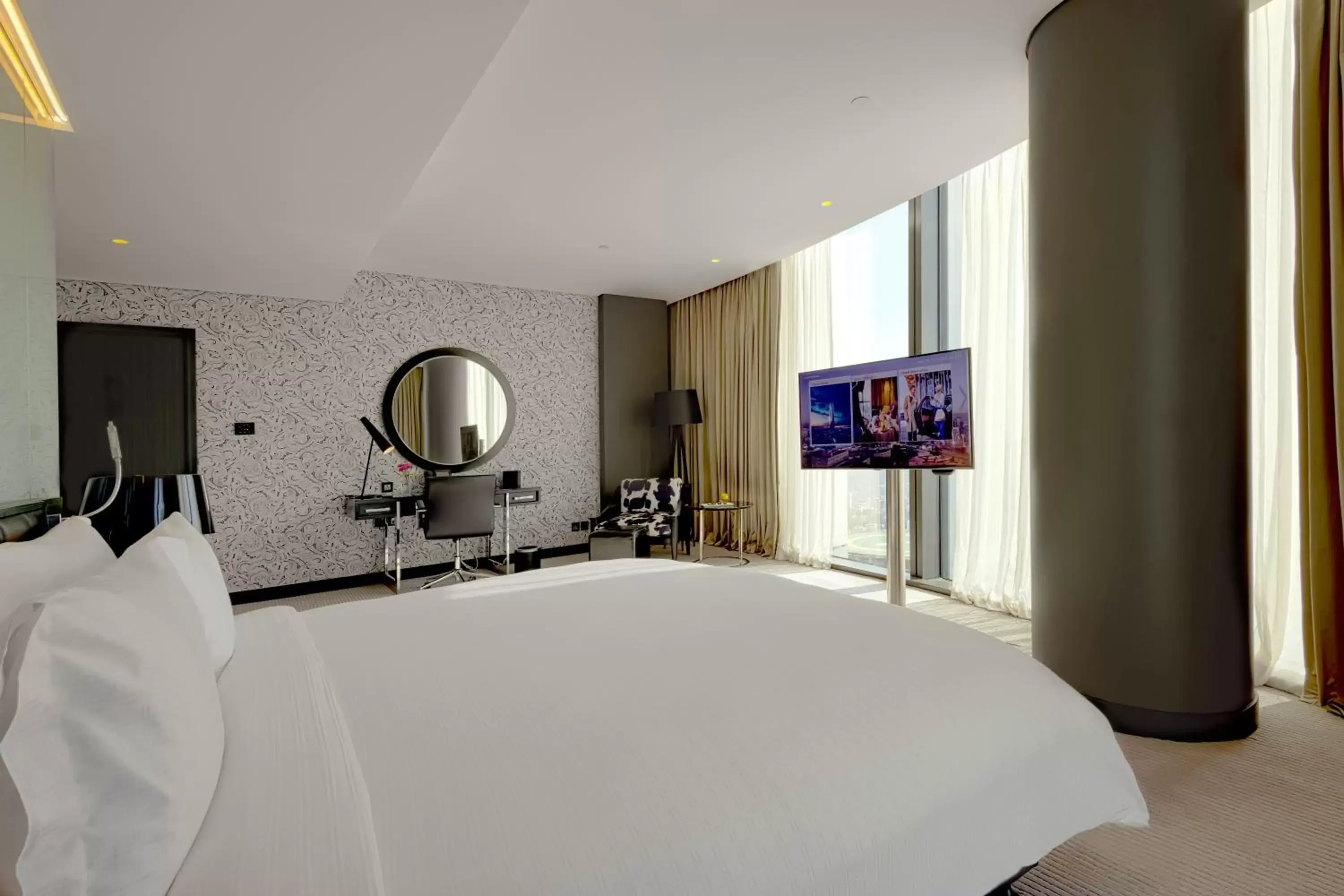 Large Corner Club Lounge Access King Bed City View in Amman Rotana Large Corner Club Lounge Access King Bed City View in Amman Rotana