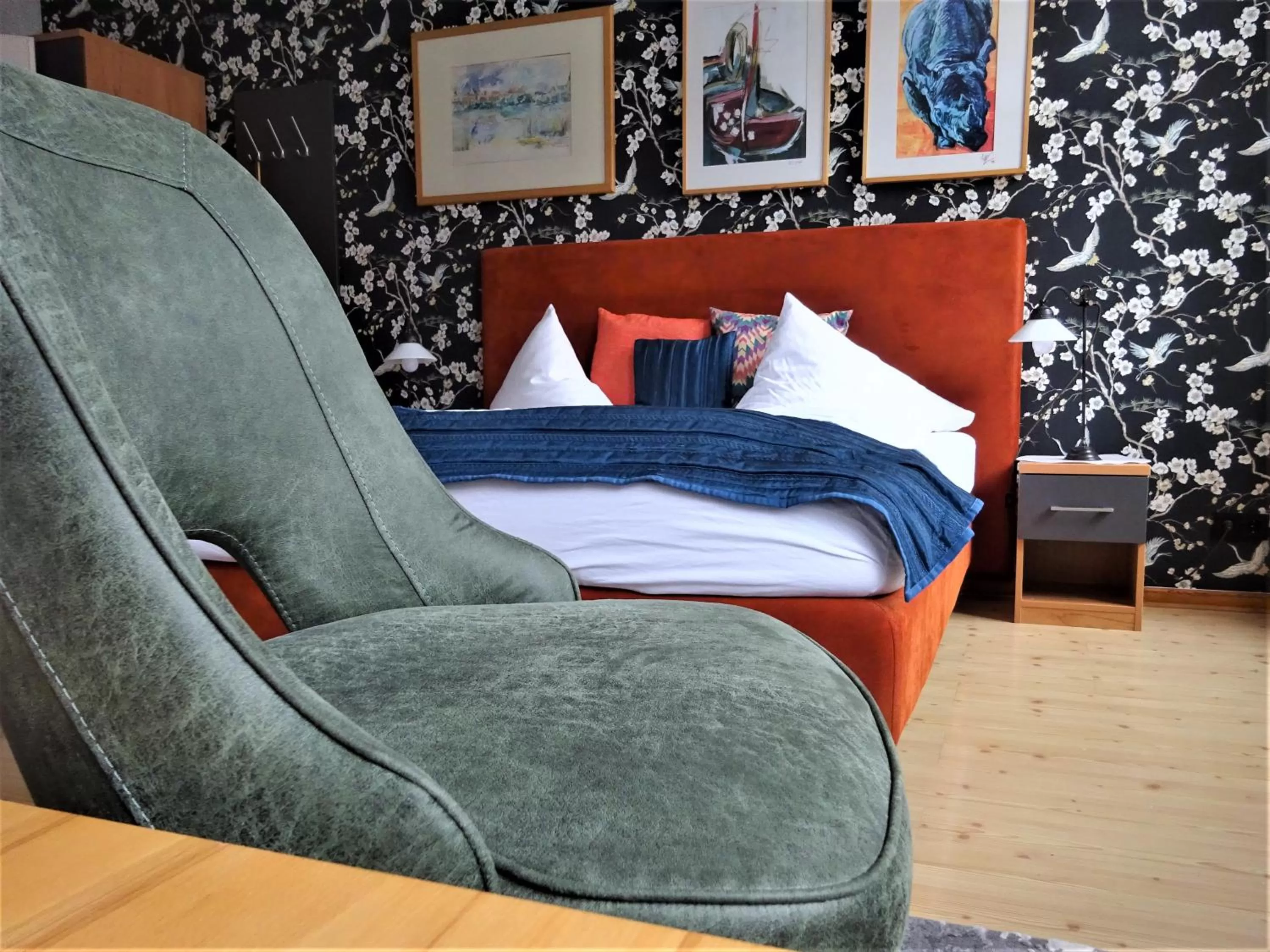 Bed in Pension Zur Fährbrücke