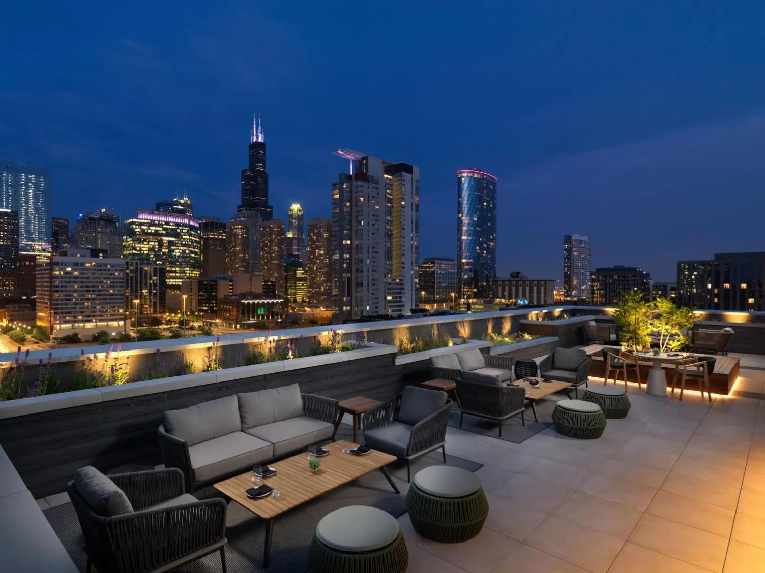 Balcony/Terrace in Nobu Hotel Chicago