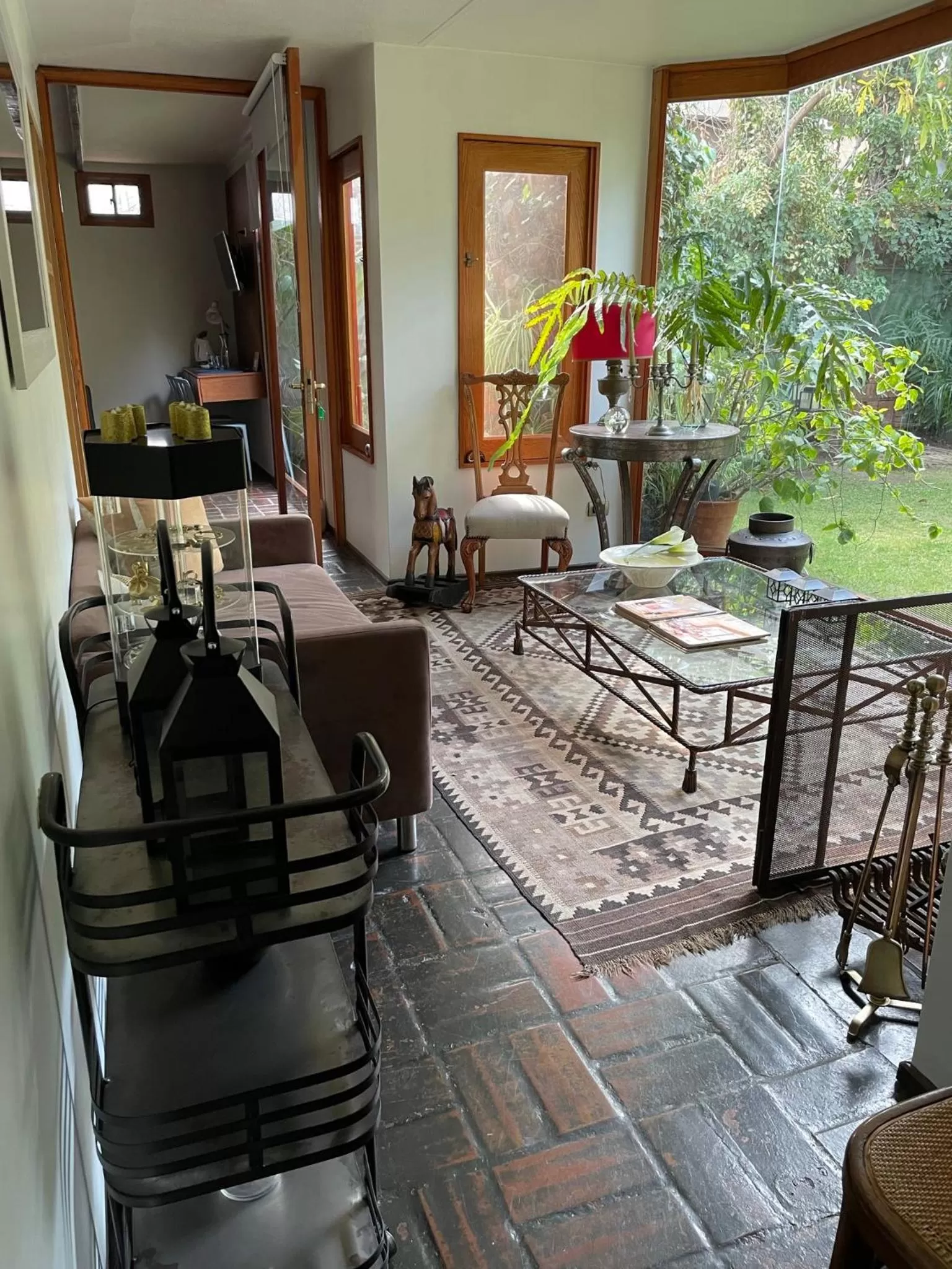 Living room, Restaurant/Places to Eat in Rent apart Las Condes