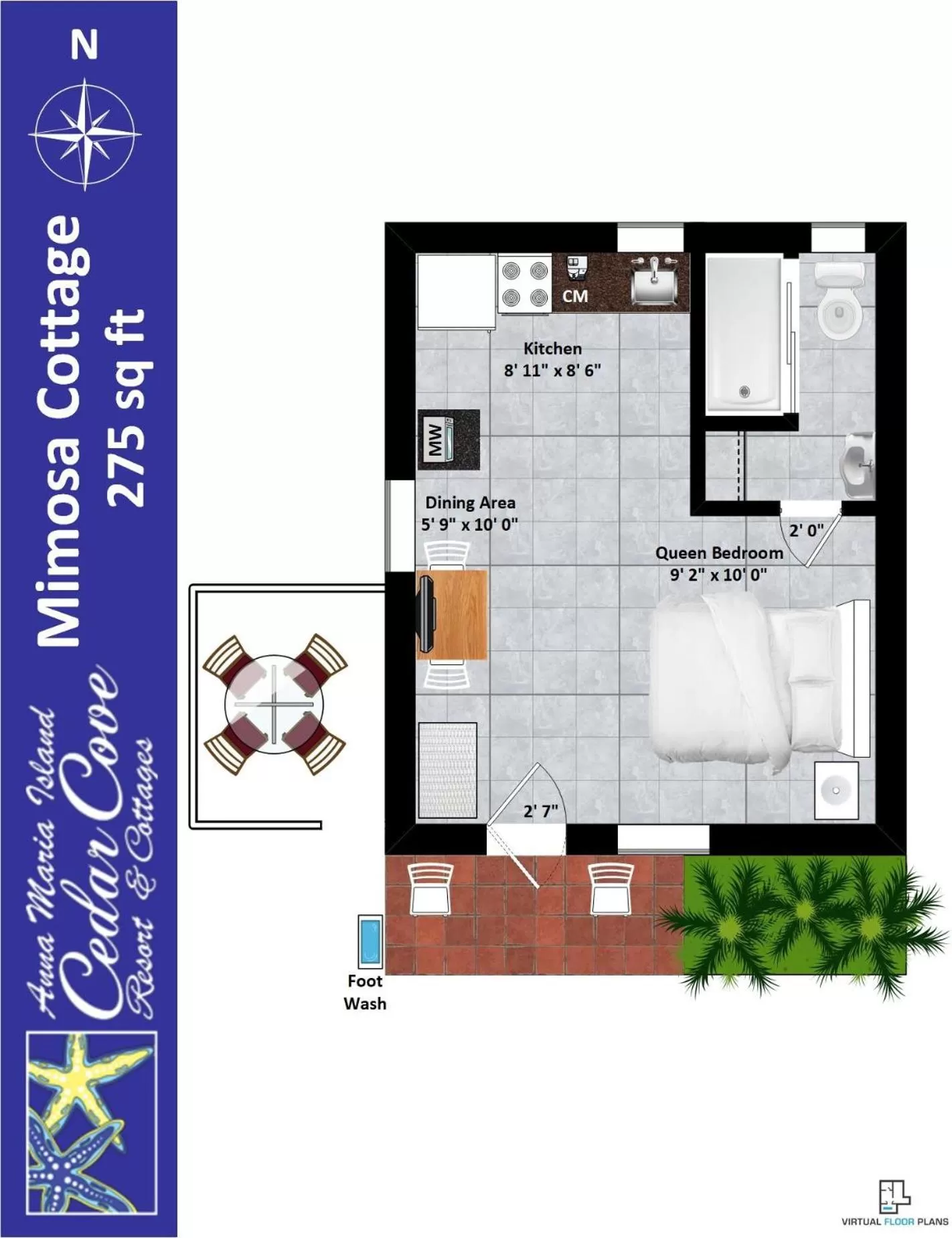 Floor plan in Cedar Cove Resort & Cottages